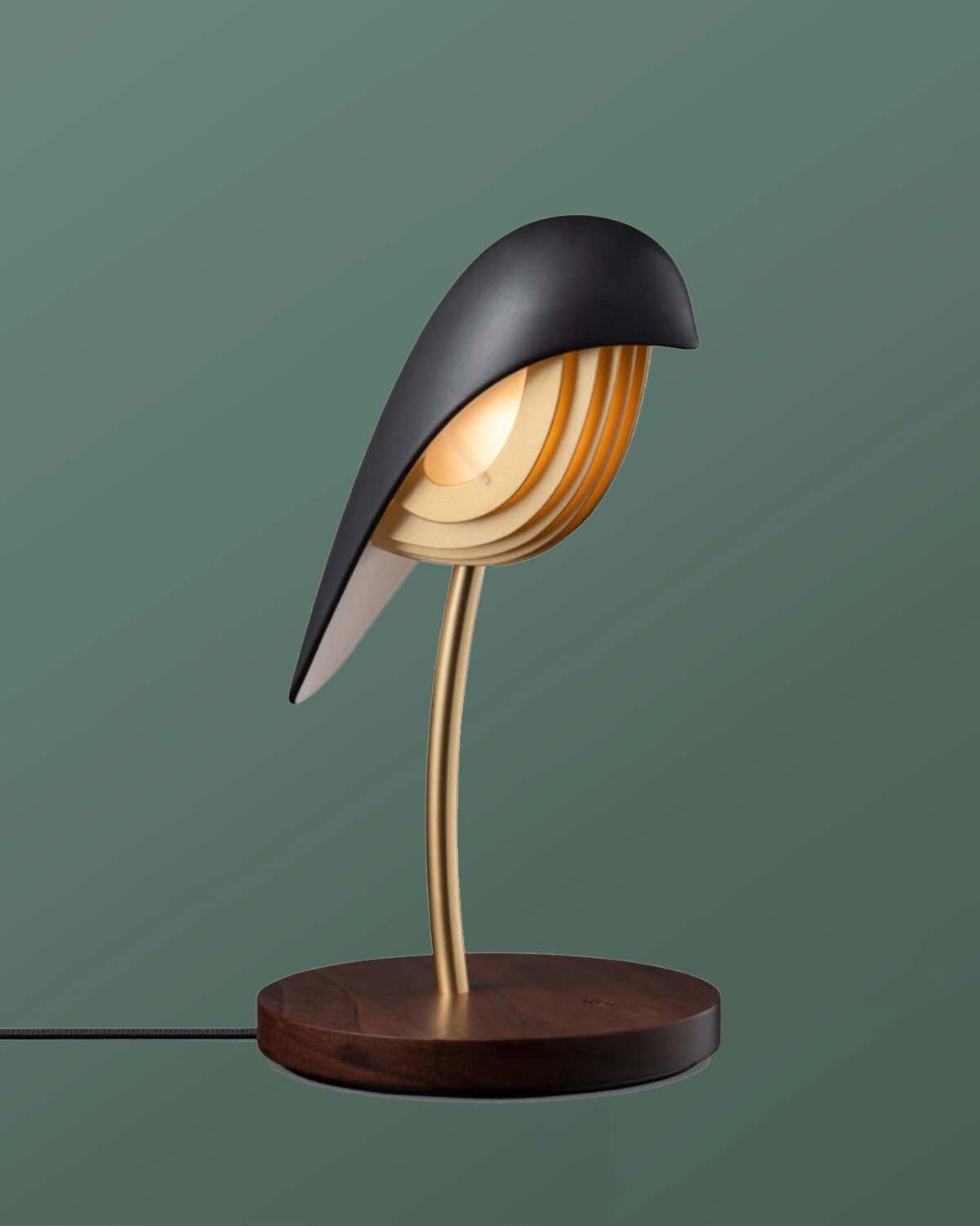 Desk Lamp Bird Onyx Black