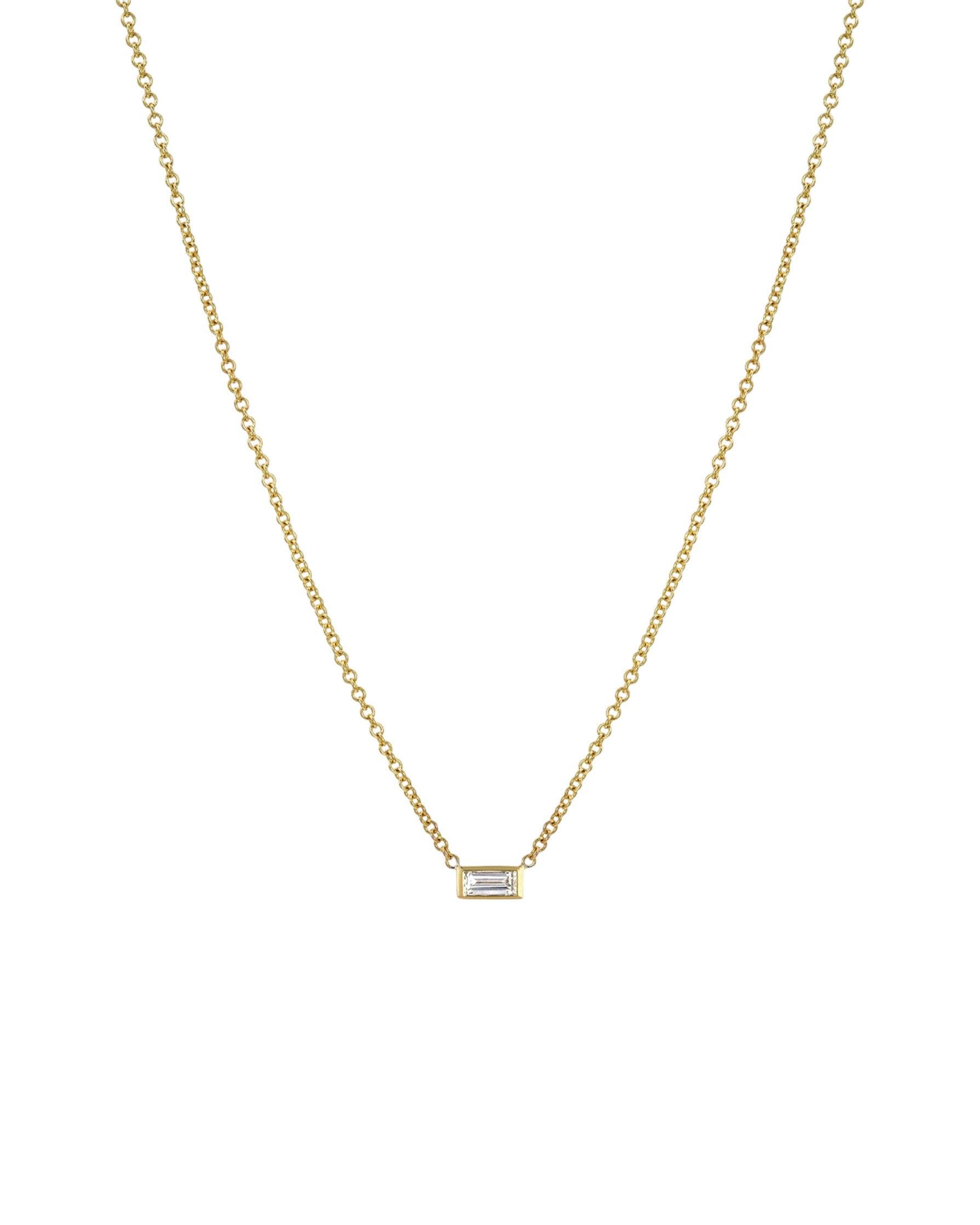 Diamond Baguette Necklace