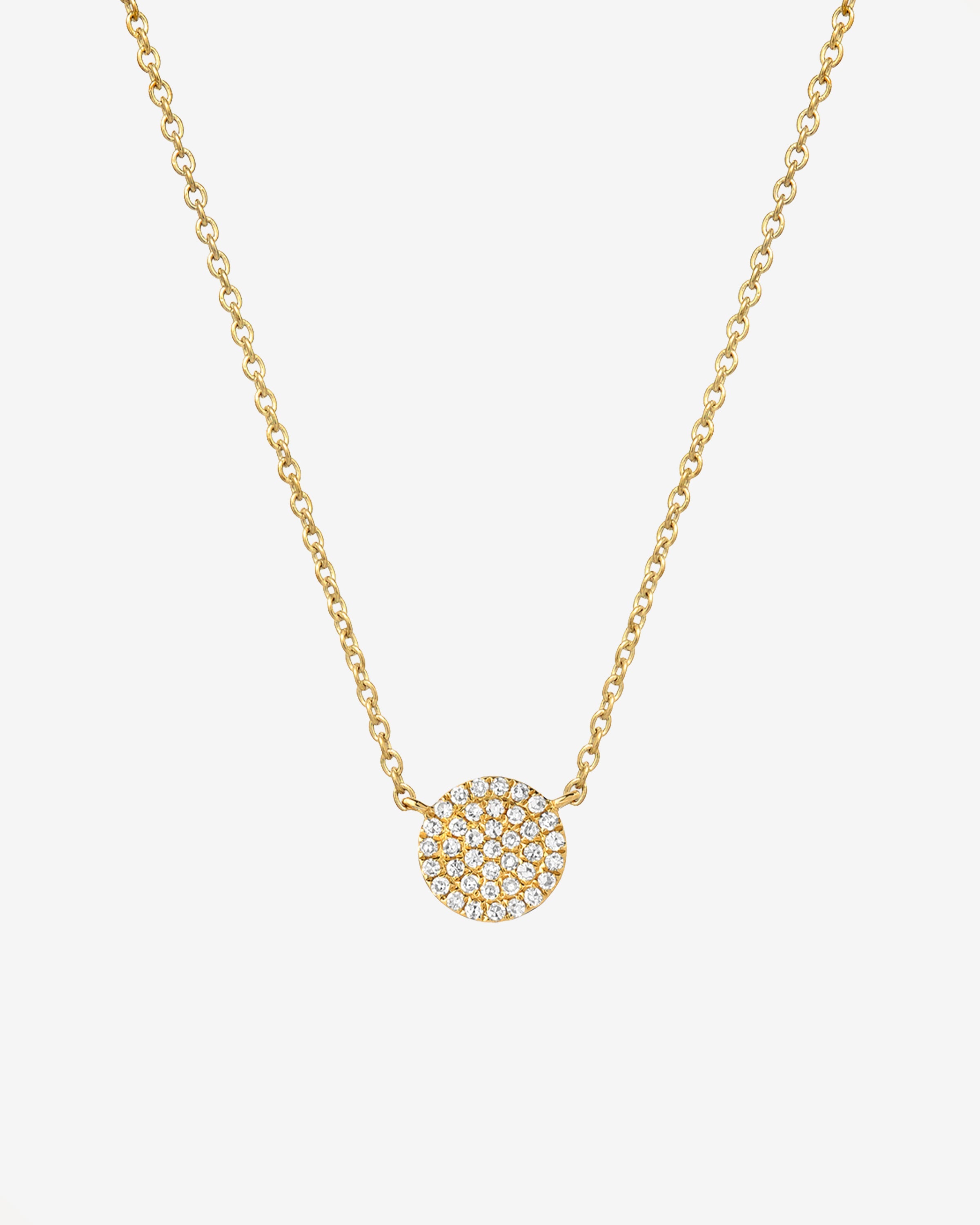 Diamond Disc Necklace