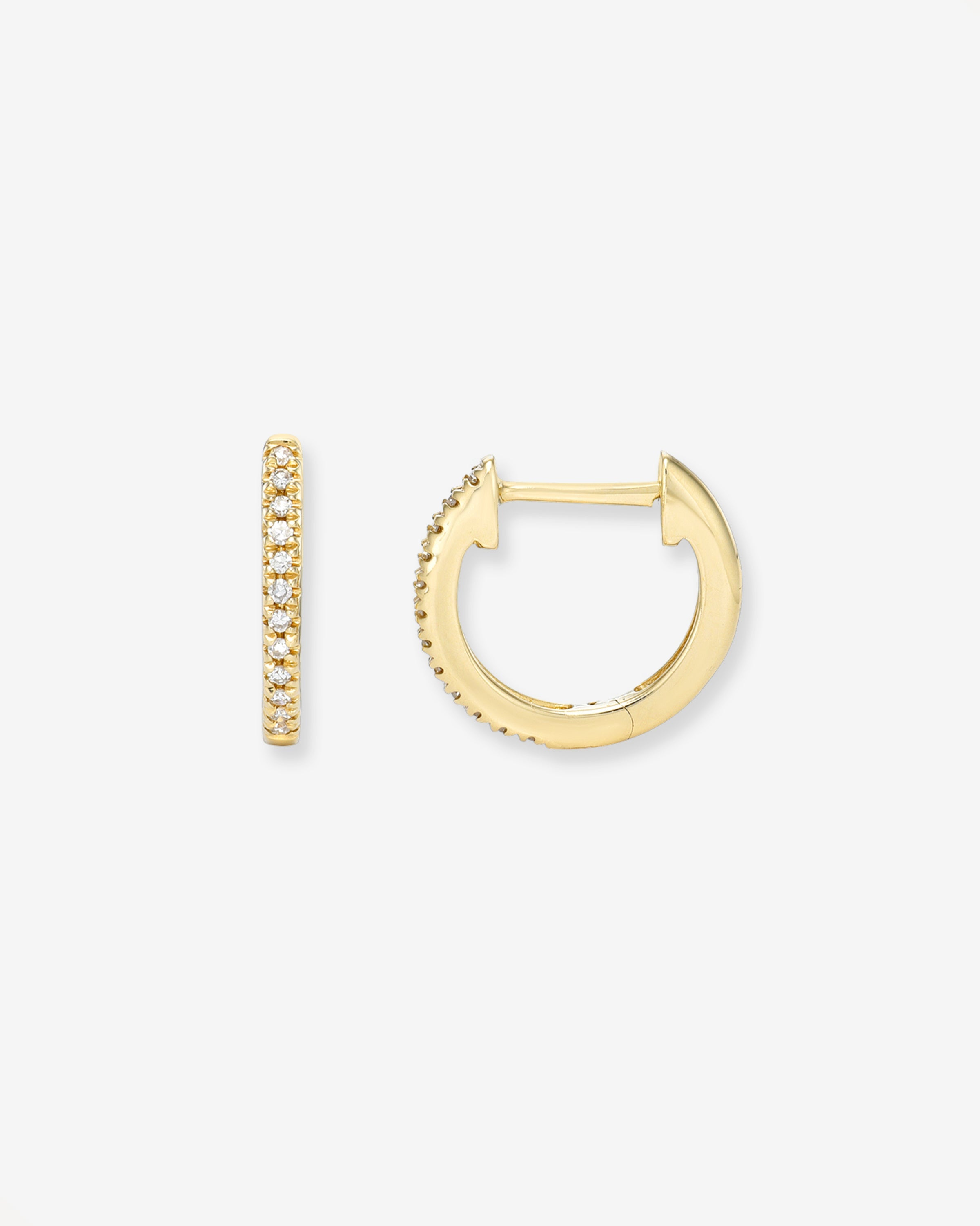 Diamond Huggie Earrings