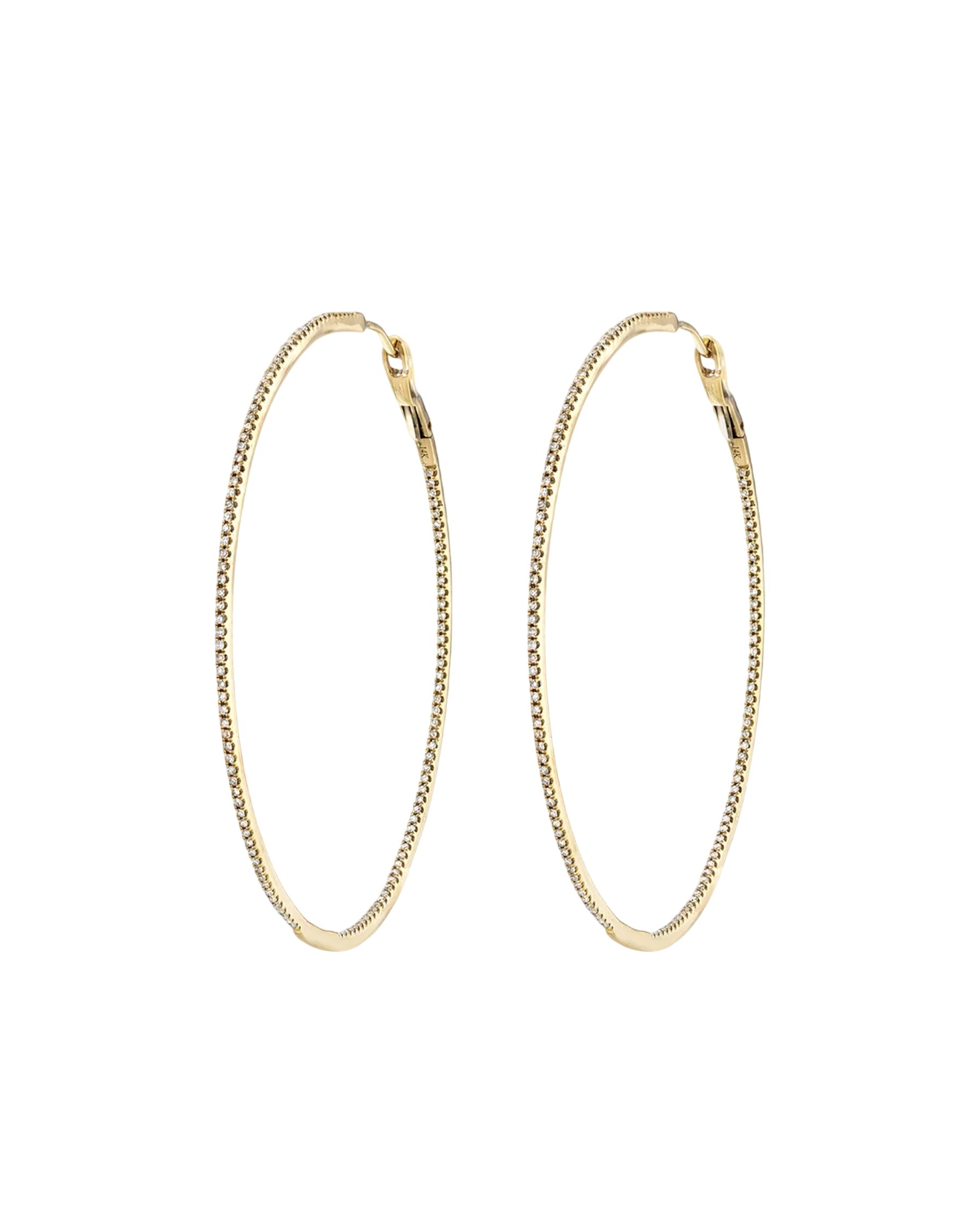 Diamond Large Hoops