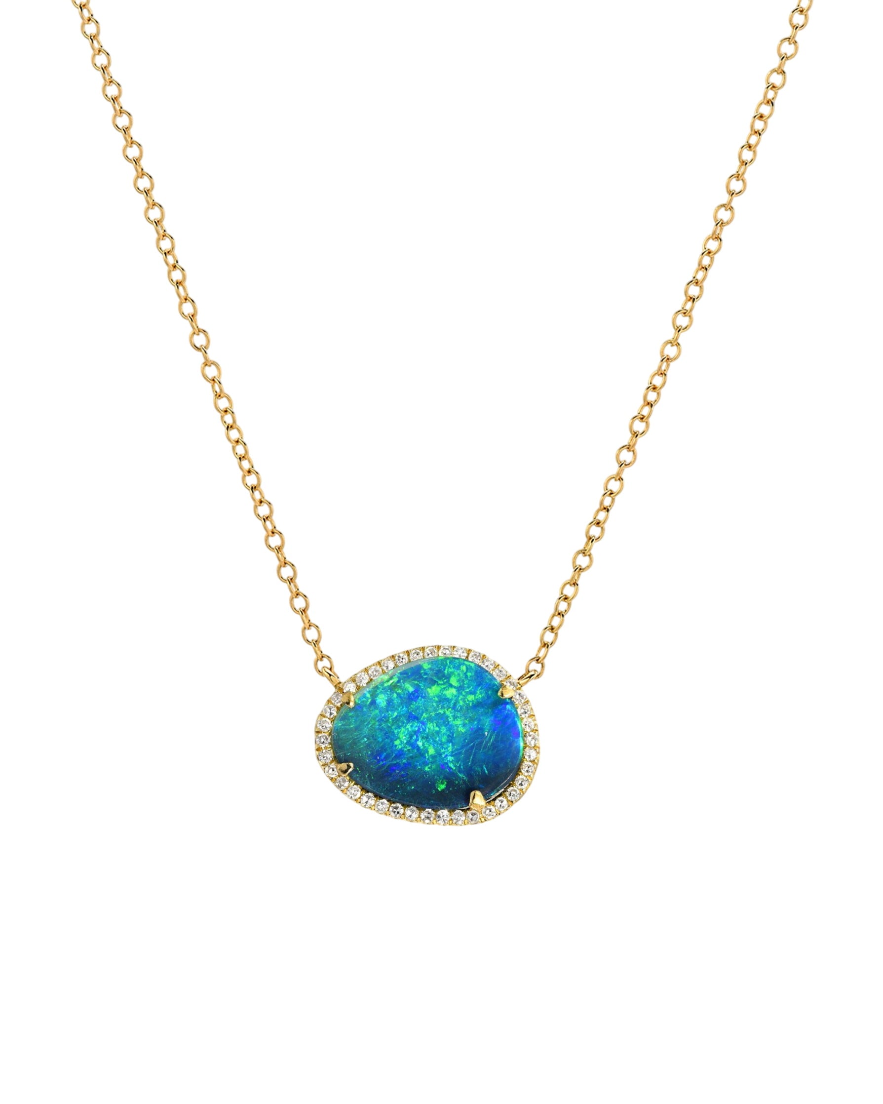 Diamond Opal Necklace