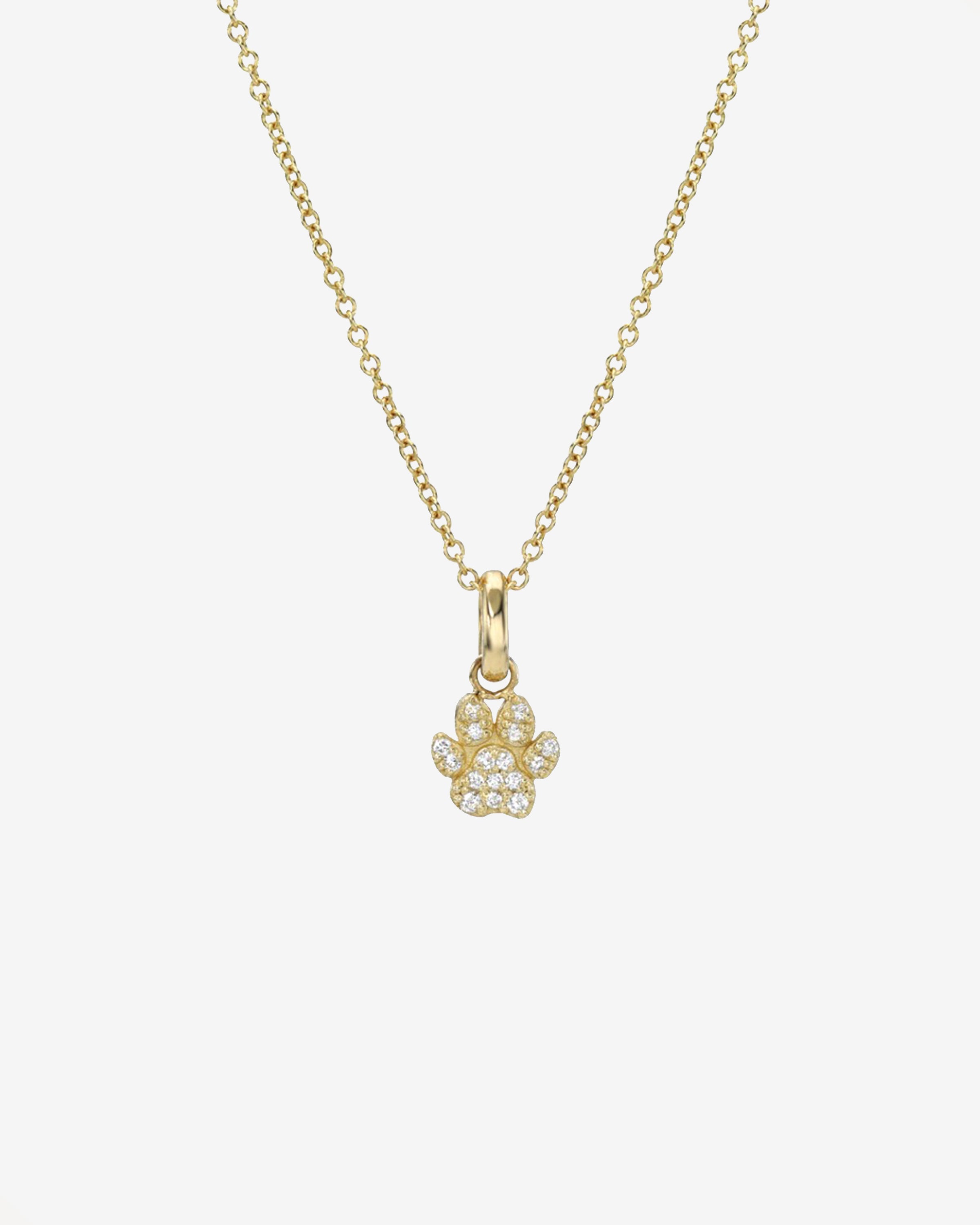 Diamond Paw Necklace