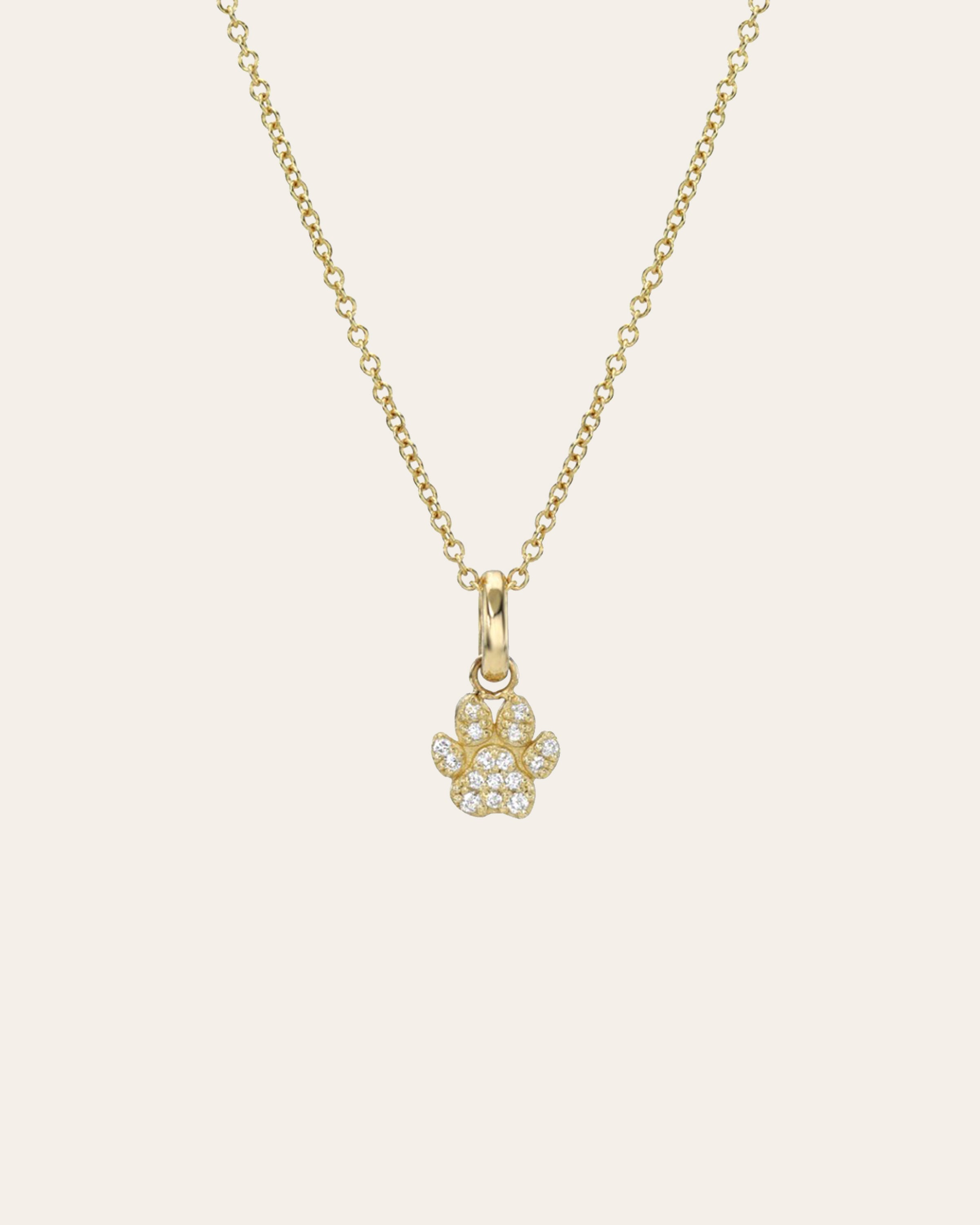 Diamond Paw Necklace