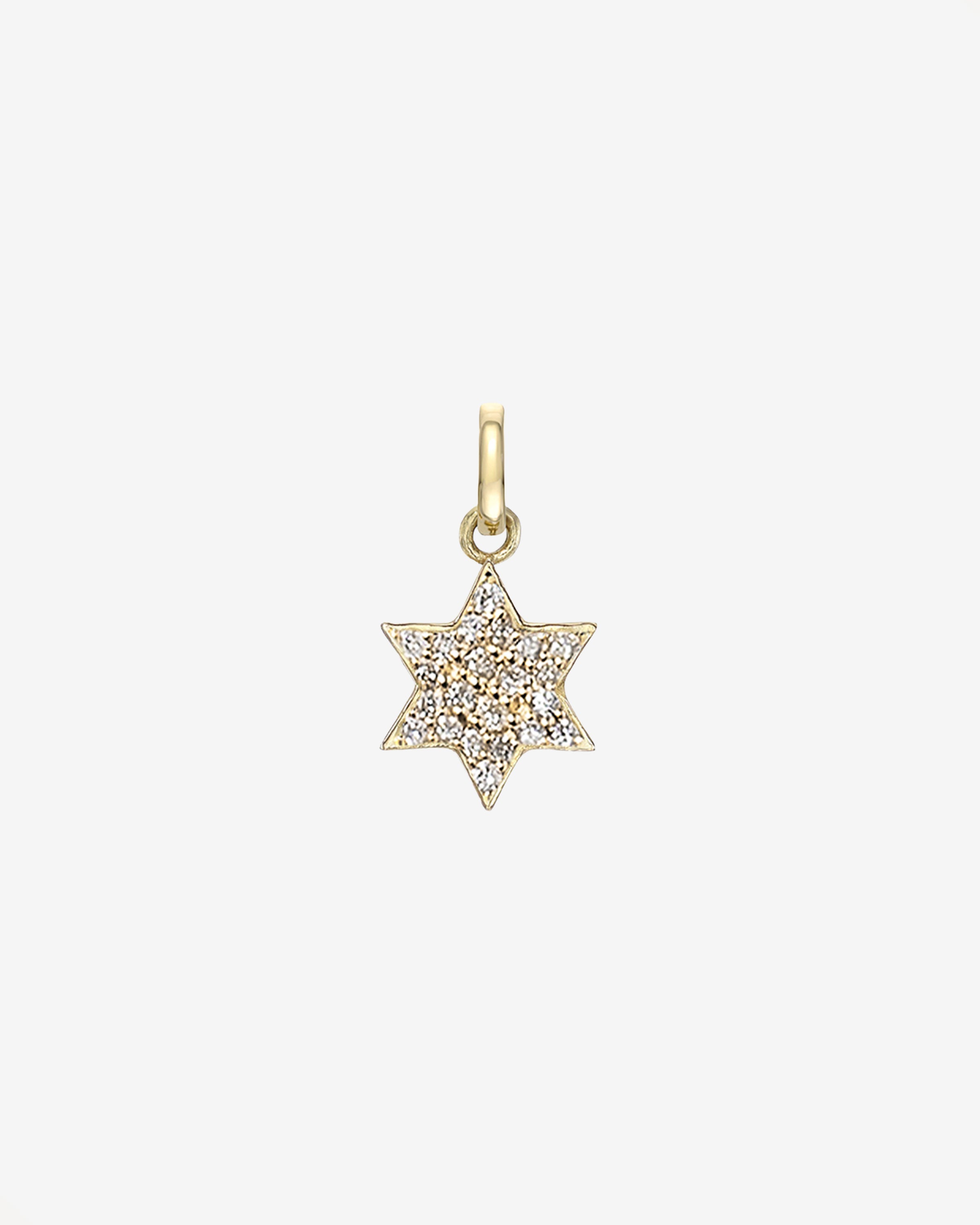 Diamond Star Of David Pendant