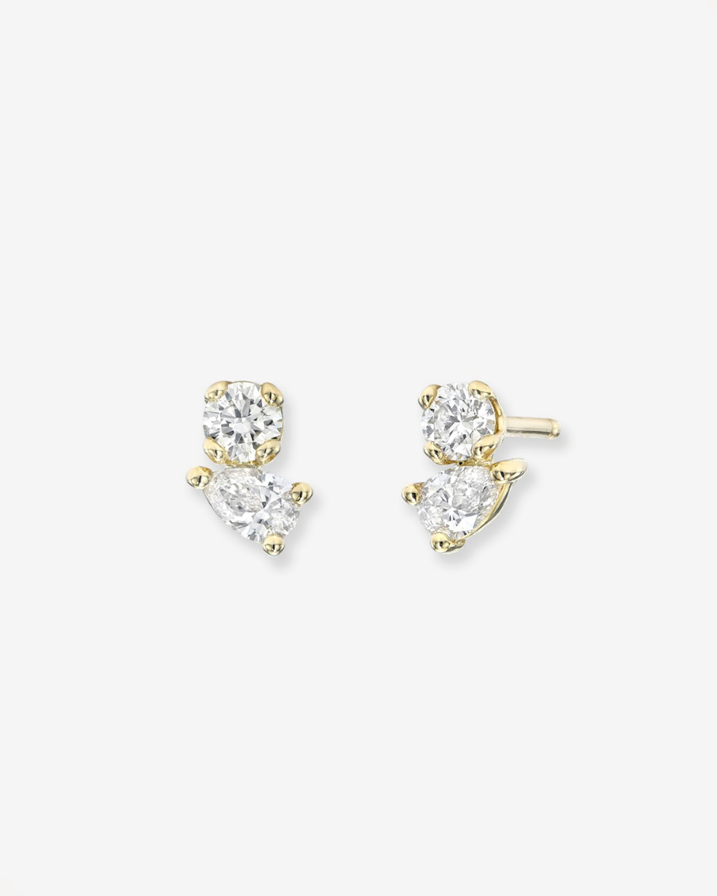 Diamond Toi Et Moi Stud Earrings