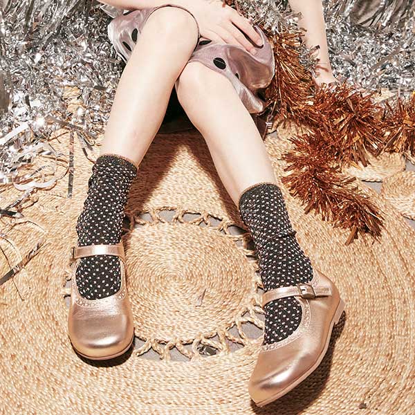 Diana Velcro Mary Jane Kids Shoe Rose Gold Leather