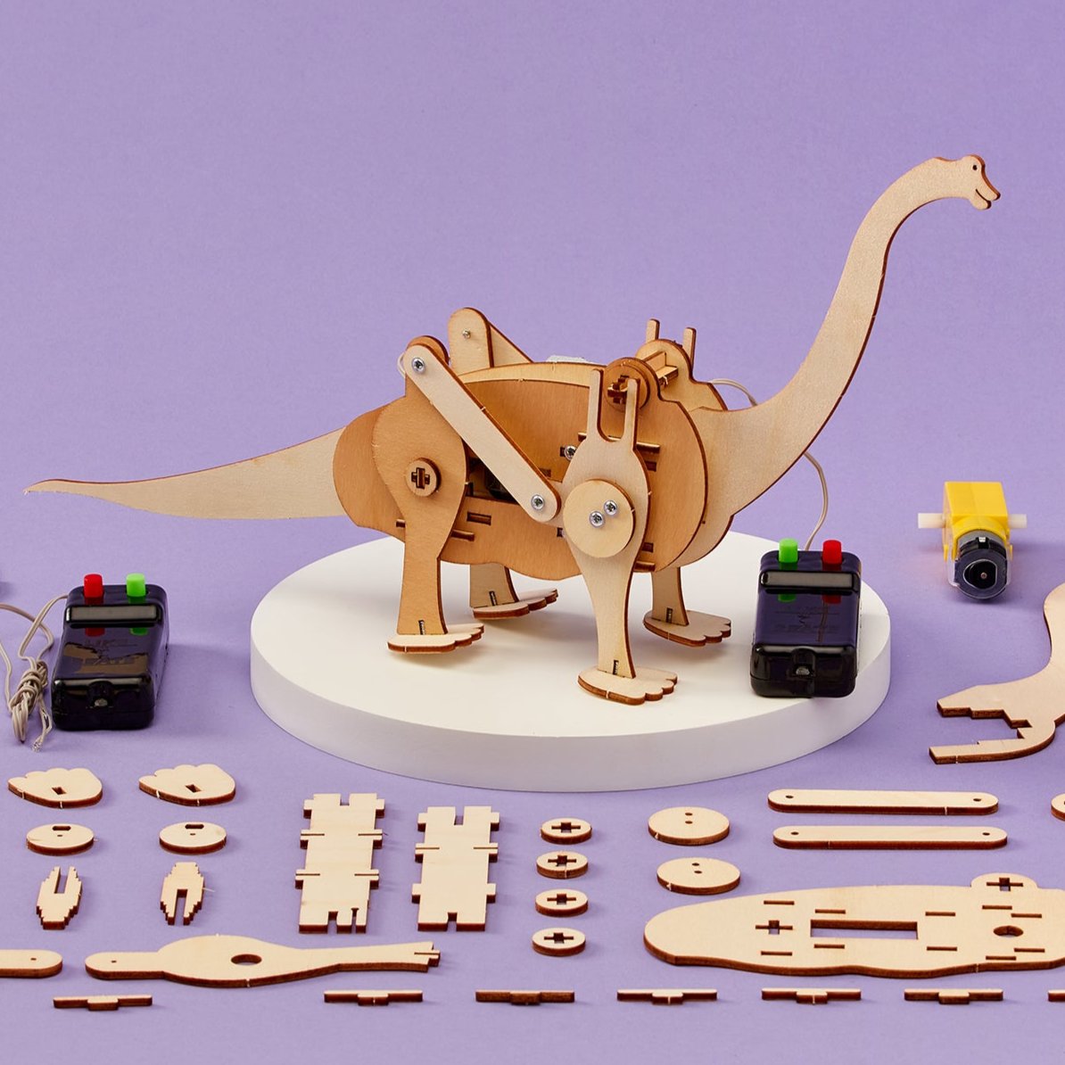 Dinosaur Robot Brachiosaurus Diy Kit, Educational Stem Toy