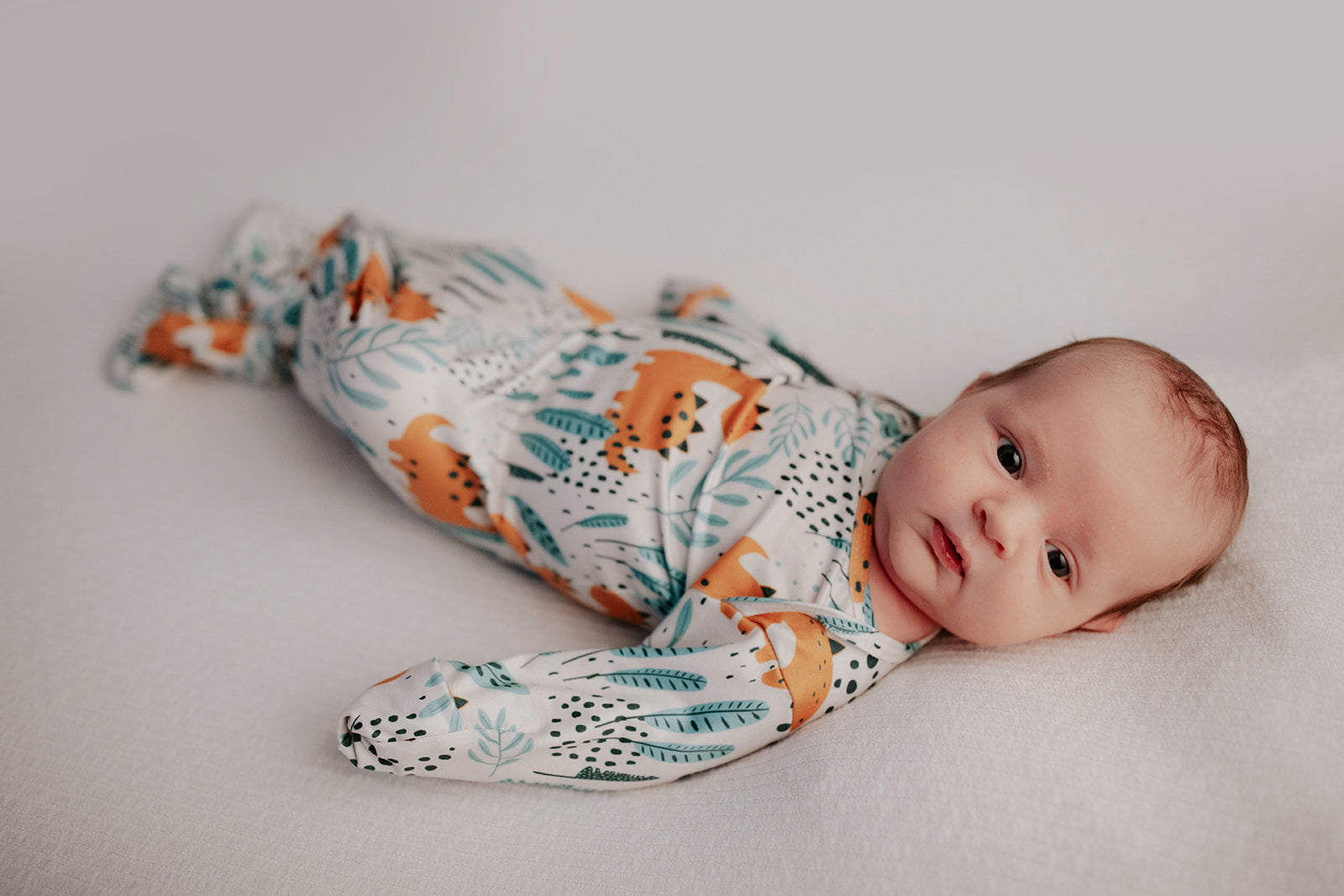 Dinosaur Themed Newborn Knotted Gown