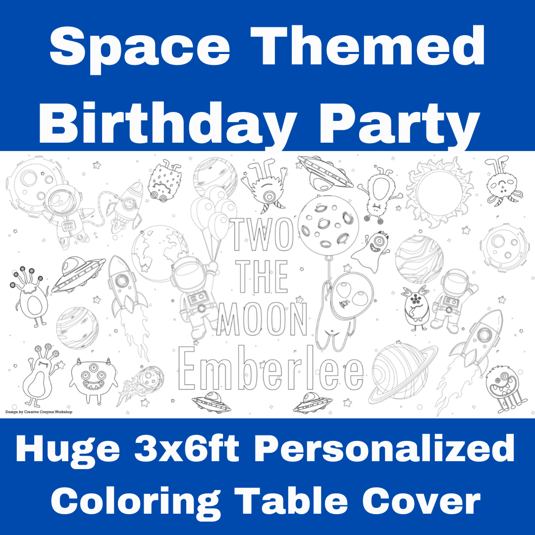 Space Coloring Tablecloth