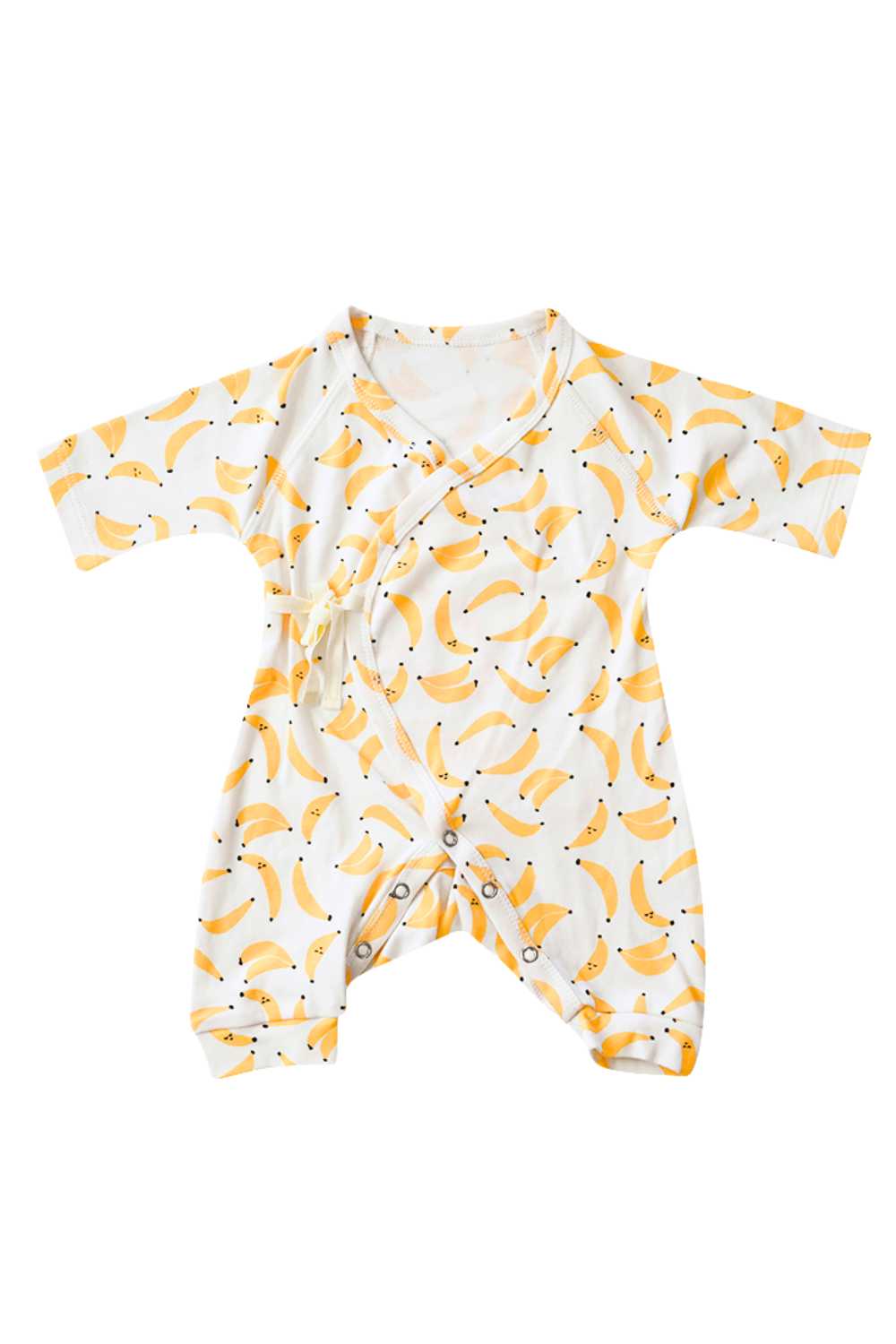 Banana Print Baby Kimono Style Onesie