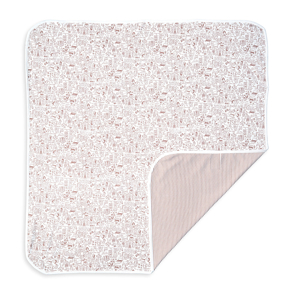 Good Dog Baby Blanket - Good Dog - Bulldog Brown