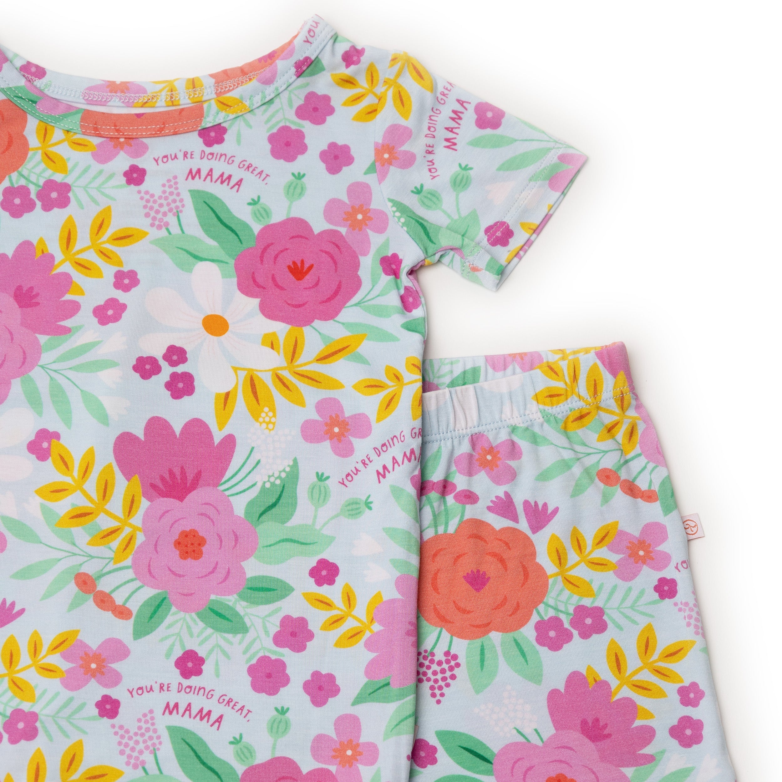 The Second-skin 2-piece Pajama | Flower Power | "you're Doing Great, Mama"