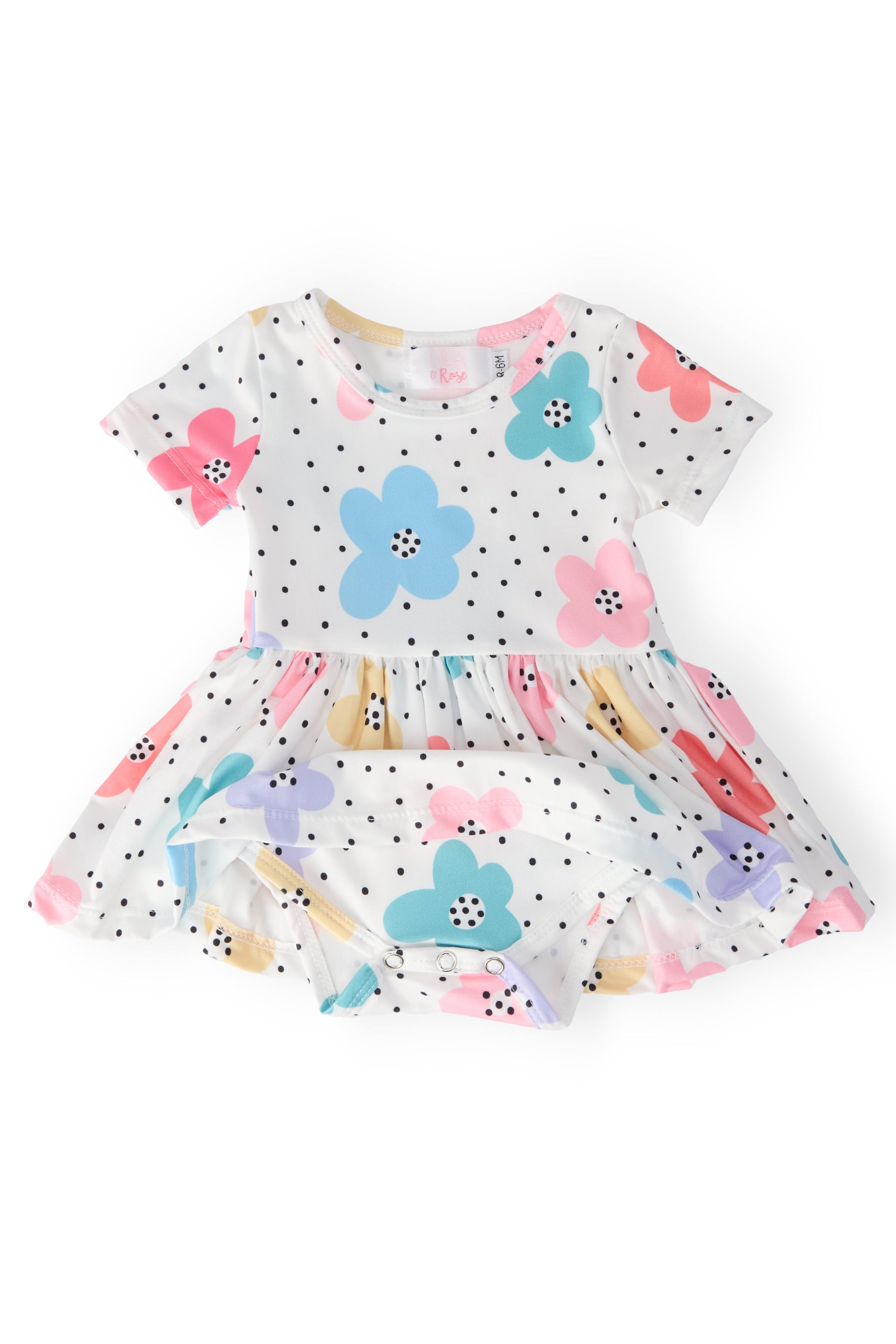 Dots & Daisies S/s Twirl Bodysuit
