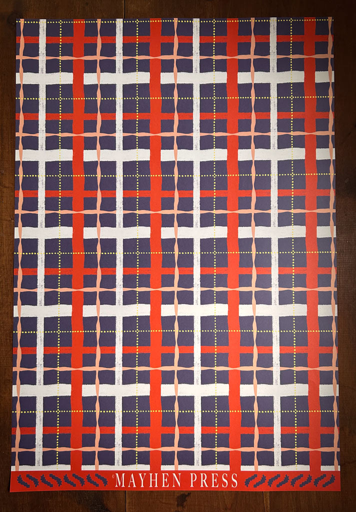 Dotty Plaid Pattern Sheet