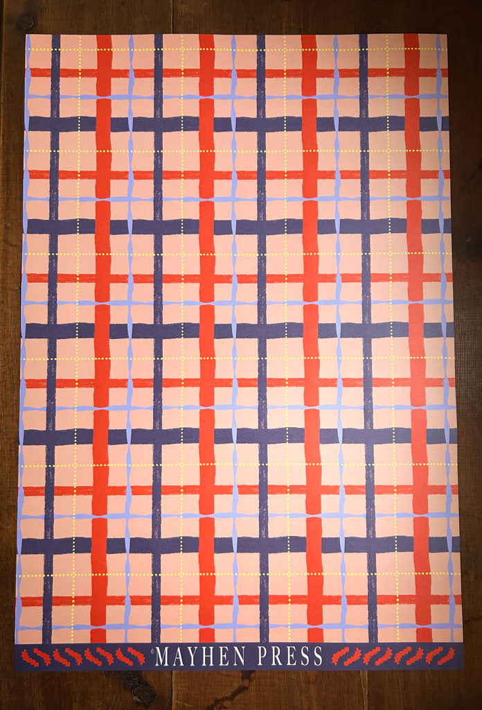 Dotty Plaid Pattern Sheet