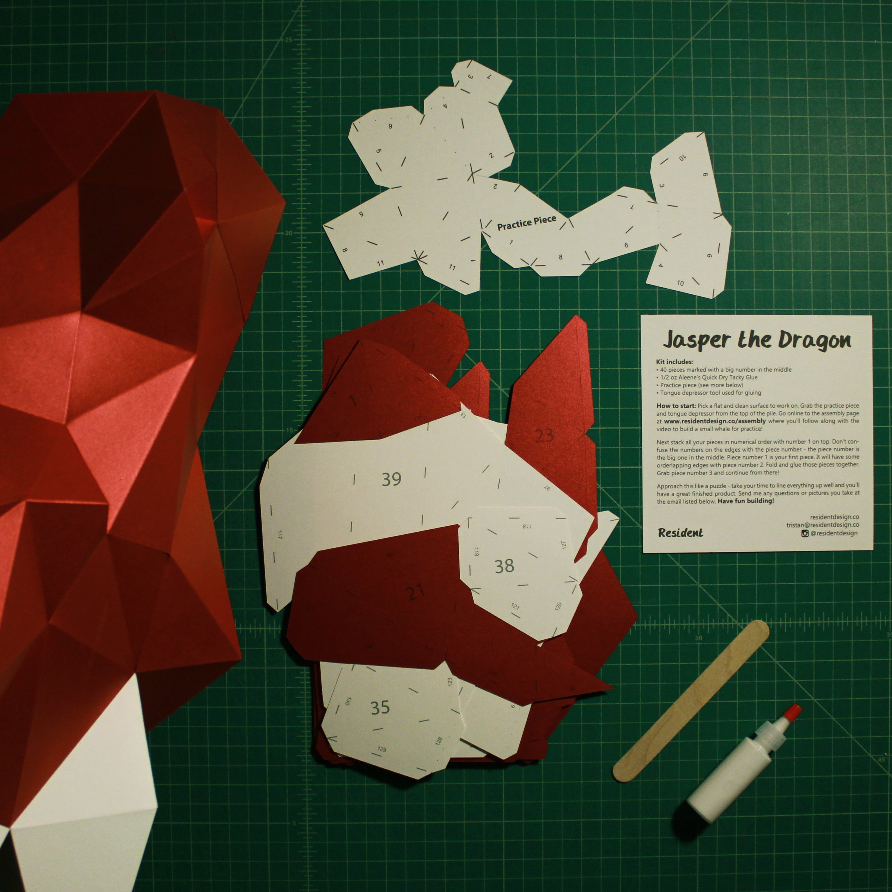 Jasper The Dragon | Diy Paper Craft Animal Kit