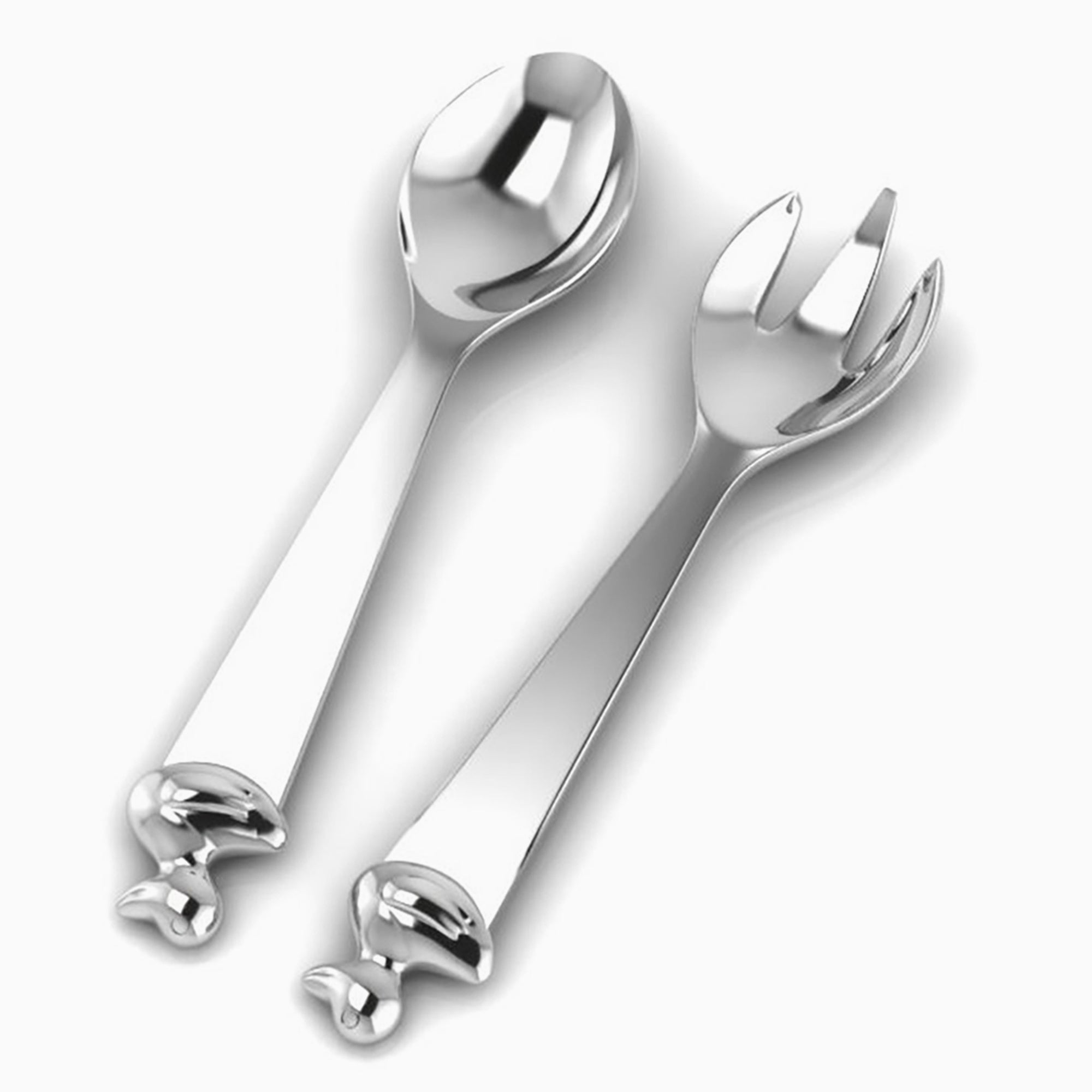 Duck Sterling Silver Baby Spoon & Fork Set By Krysaliis