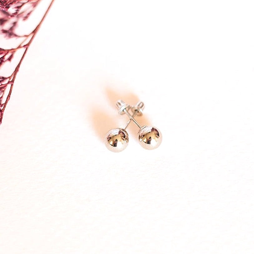Medium White Gold Studs
