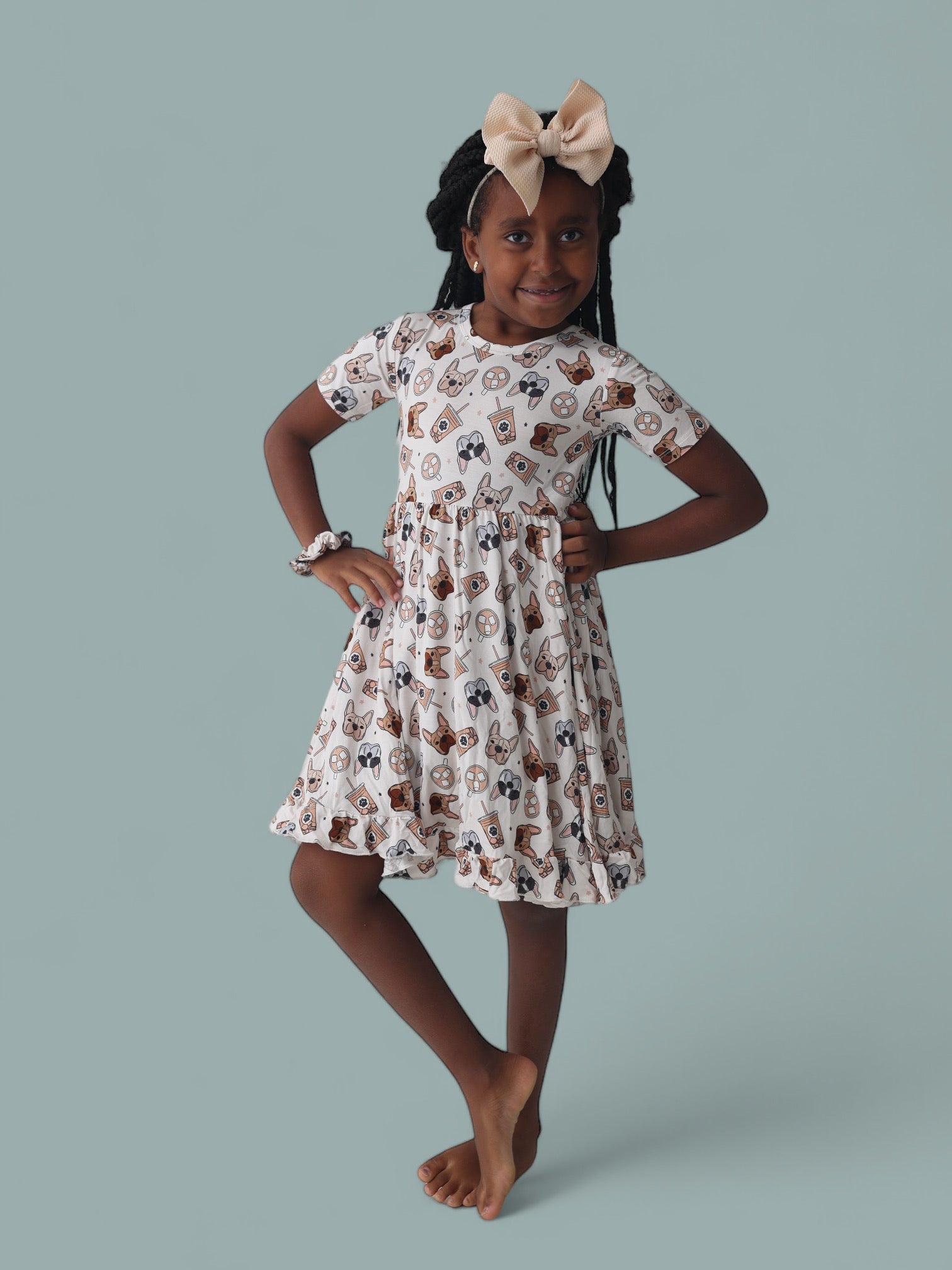 Exclusive Pup Cups Dream Ruffle Dress