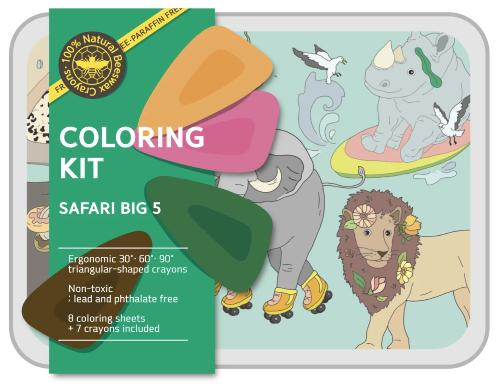 Coloring Kit - 5 Units In Set - Safari Big Five Small