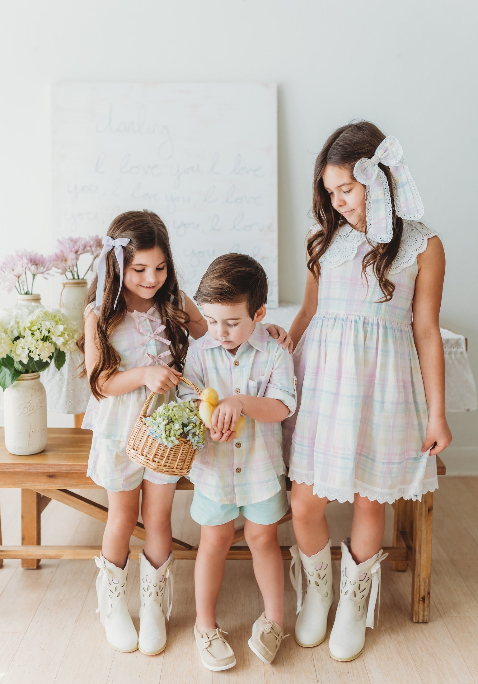 Taffy Plaid Shorts Set