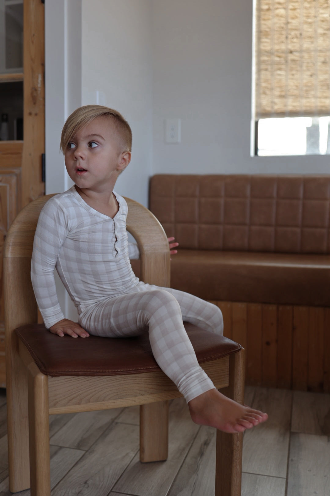 Bamboo Two Piece Pajamas | Gingham