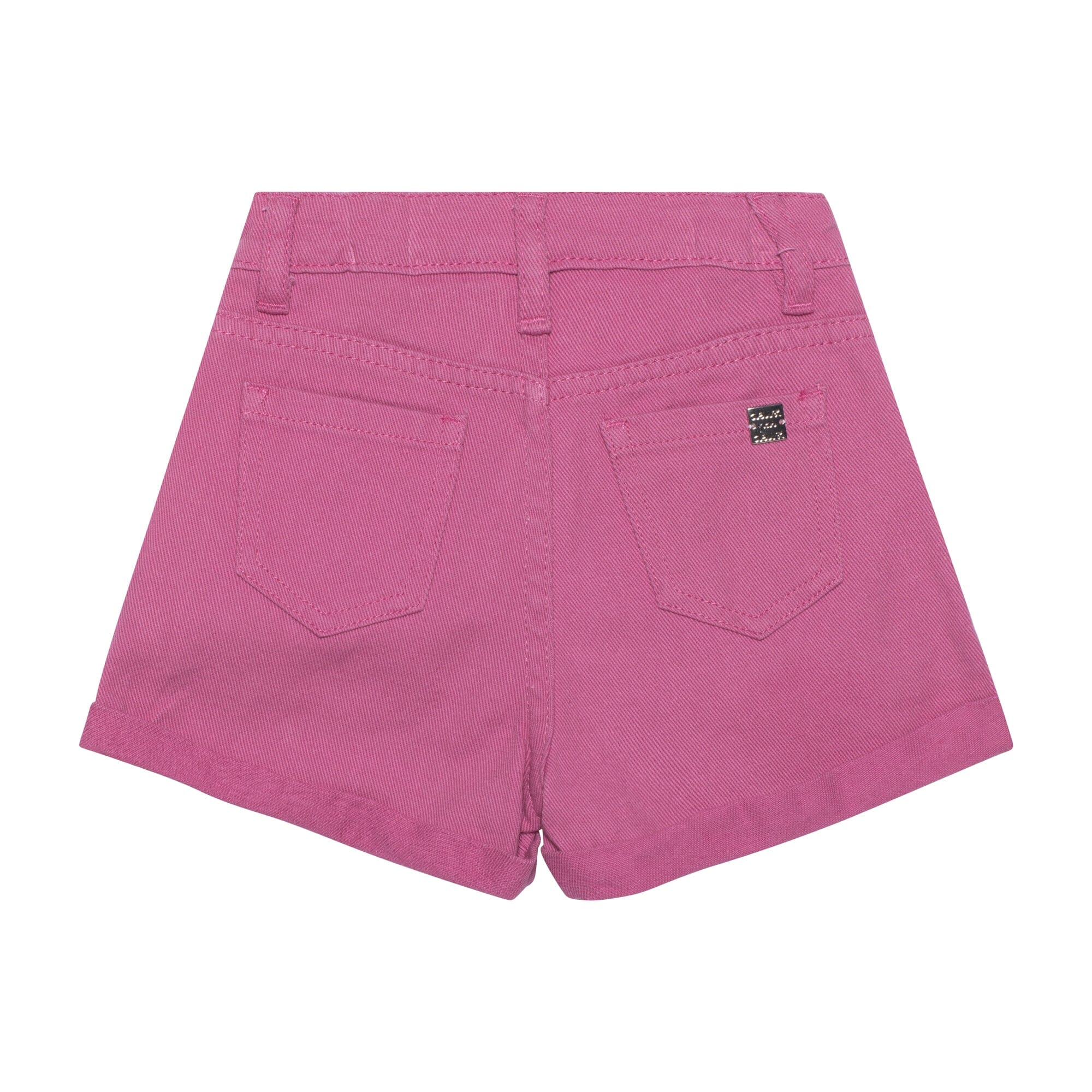 Denim Short With Pleat Pinky Mauve