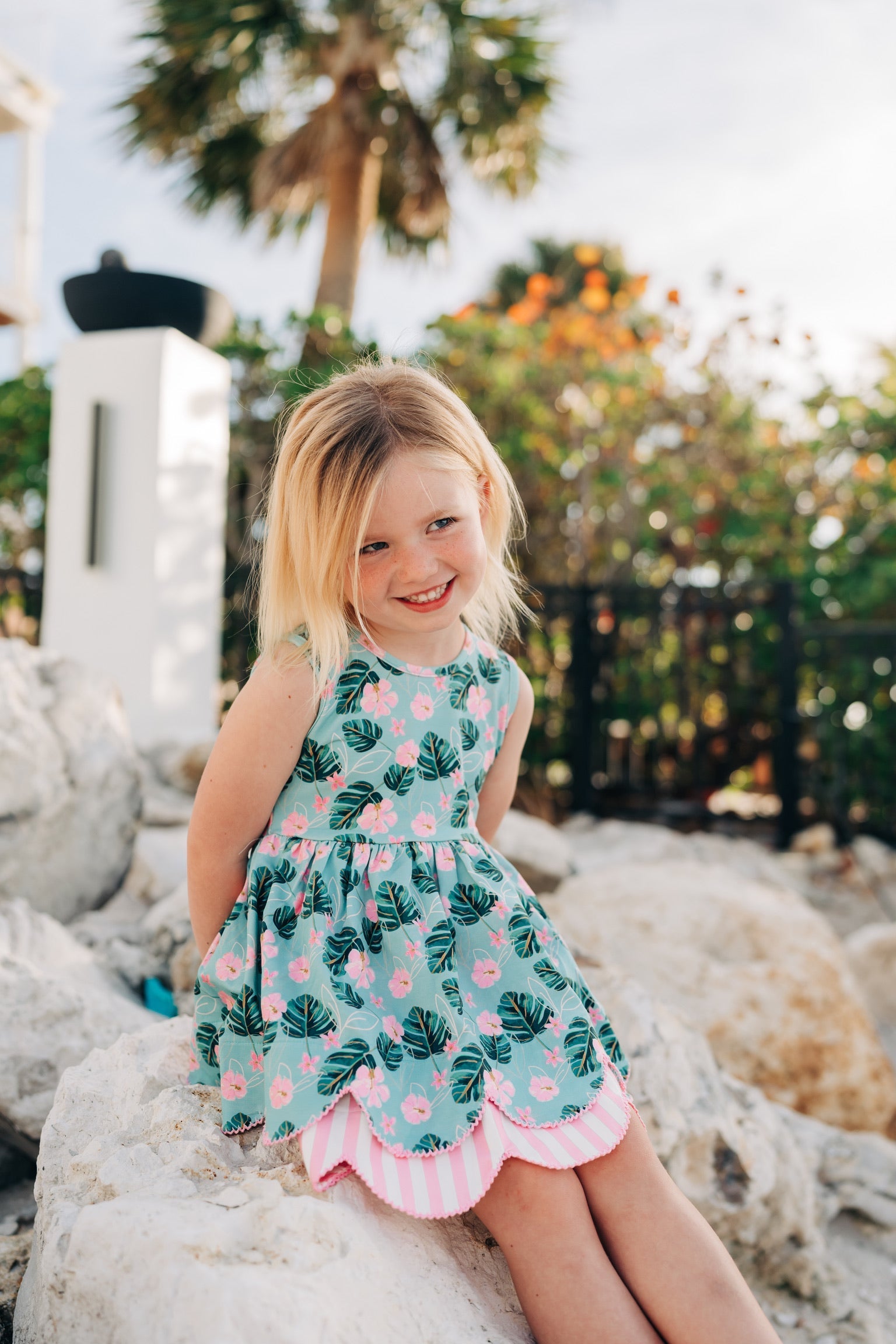 Hawaiian Scallop Tunic Set