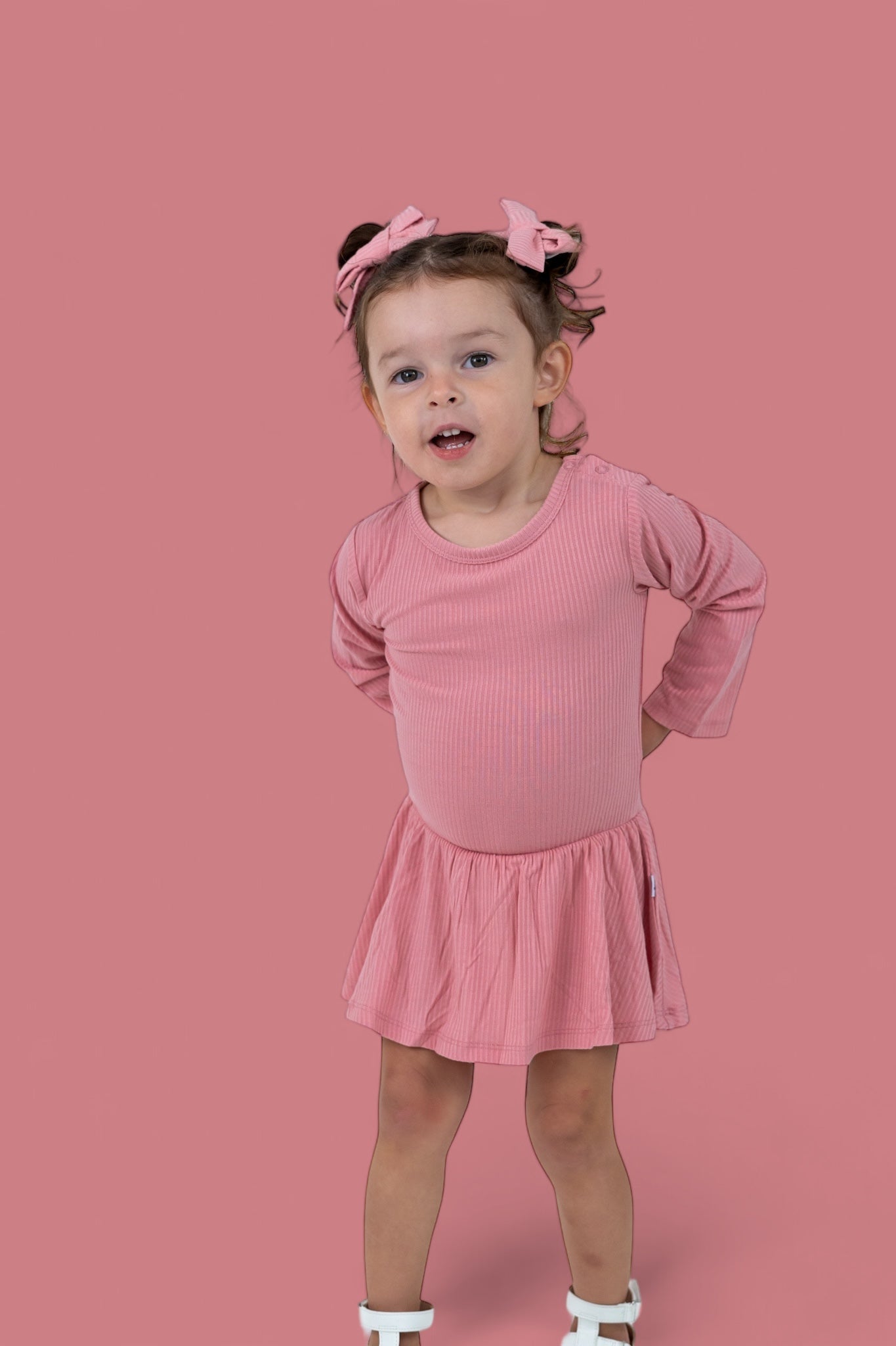 Mauve Rib Dream Bodysuit Dress