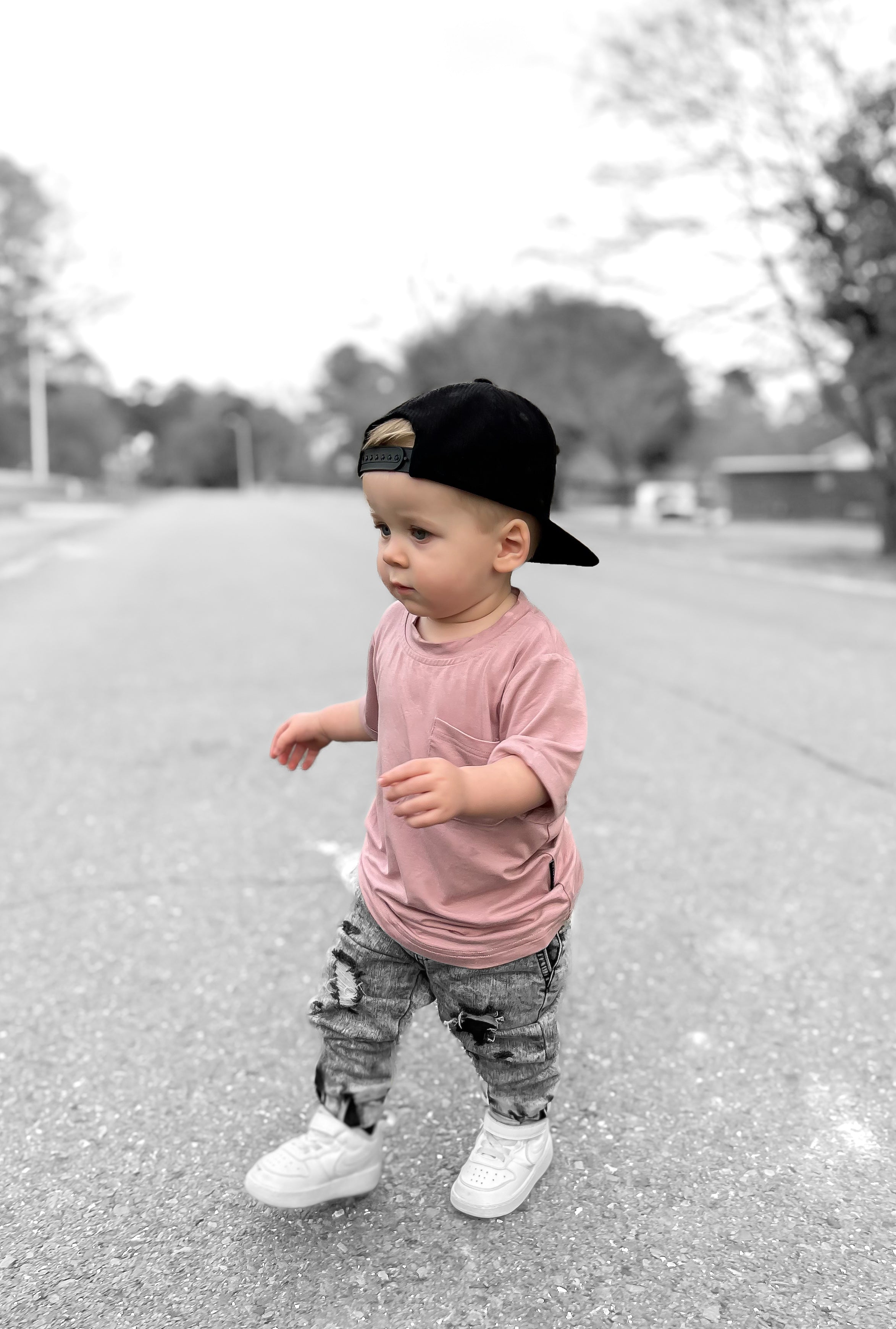 Bamboo Pocket Tee - Desert Rose