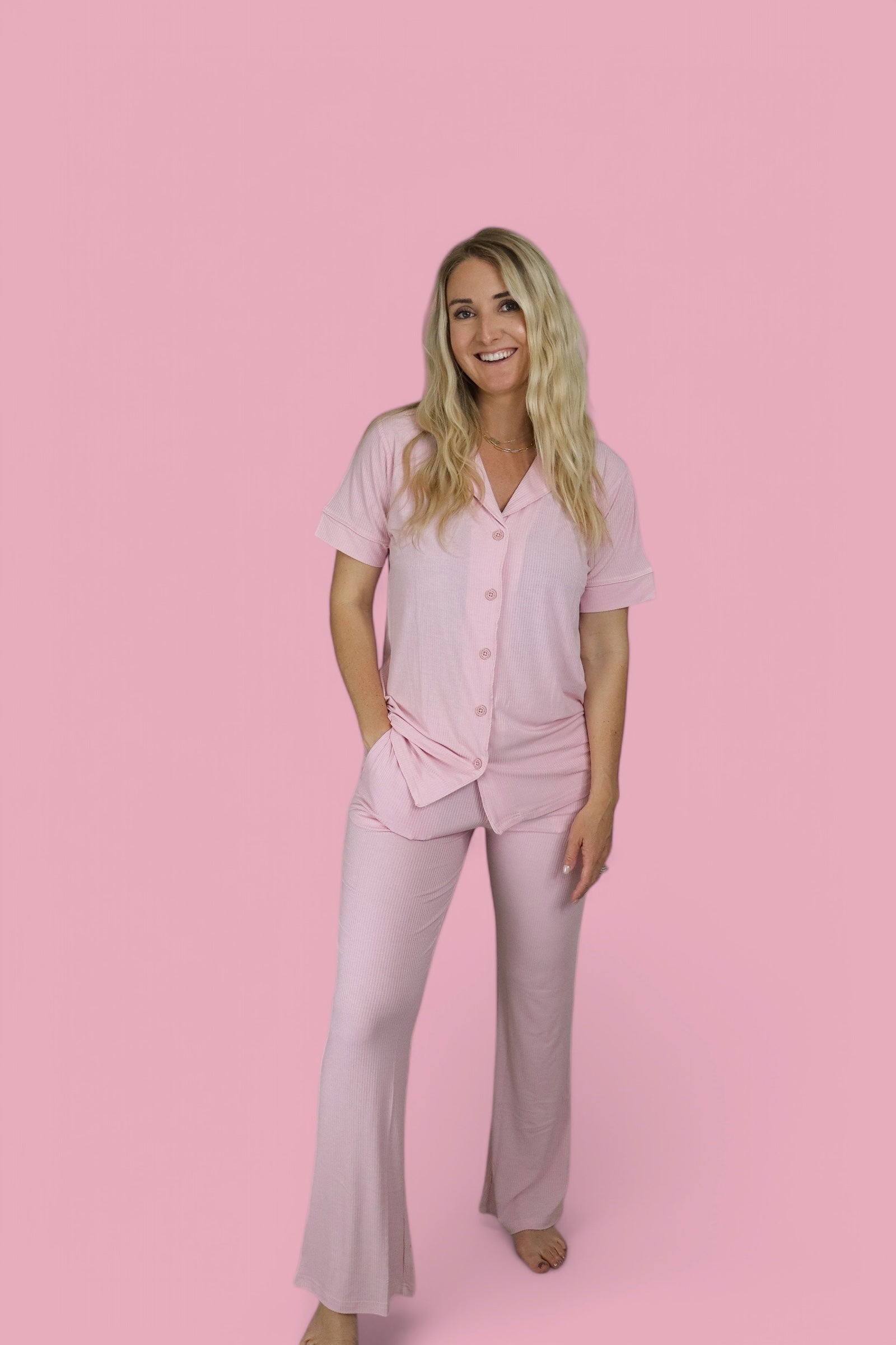 Pink Rose Rib Women's Dream Set