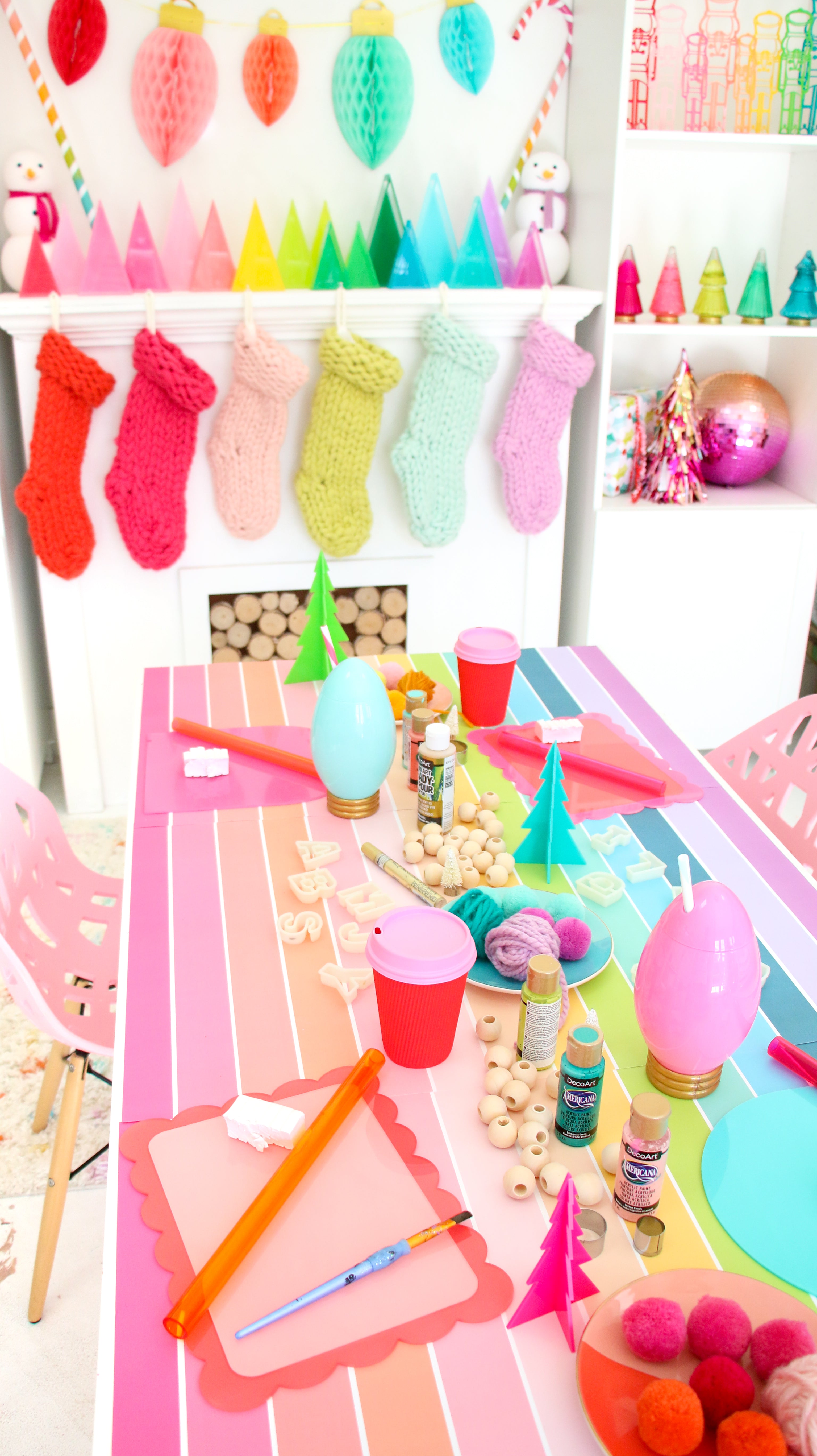 Rainbow Stripe Table Runner