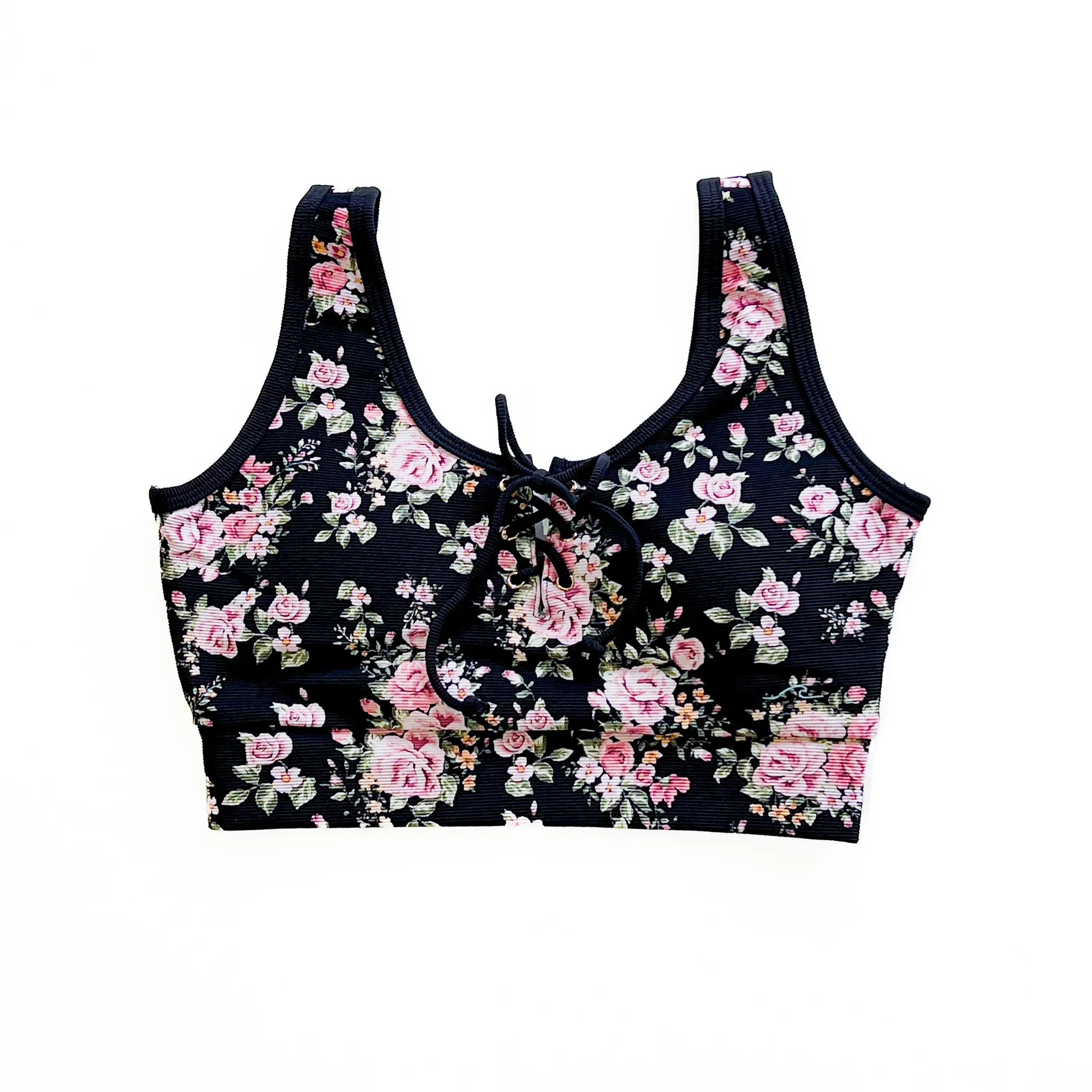 Midnight Floral Bikini Top