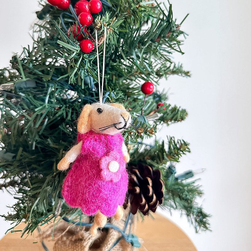 Felt Ornament - Mouse / Girl