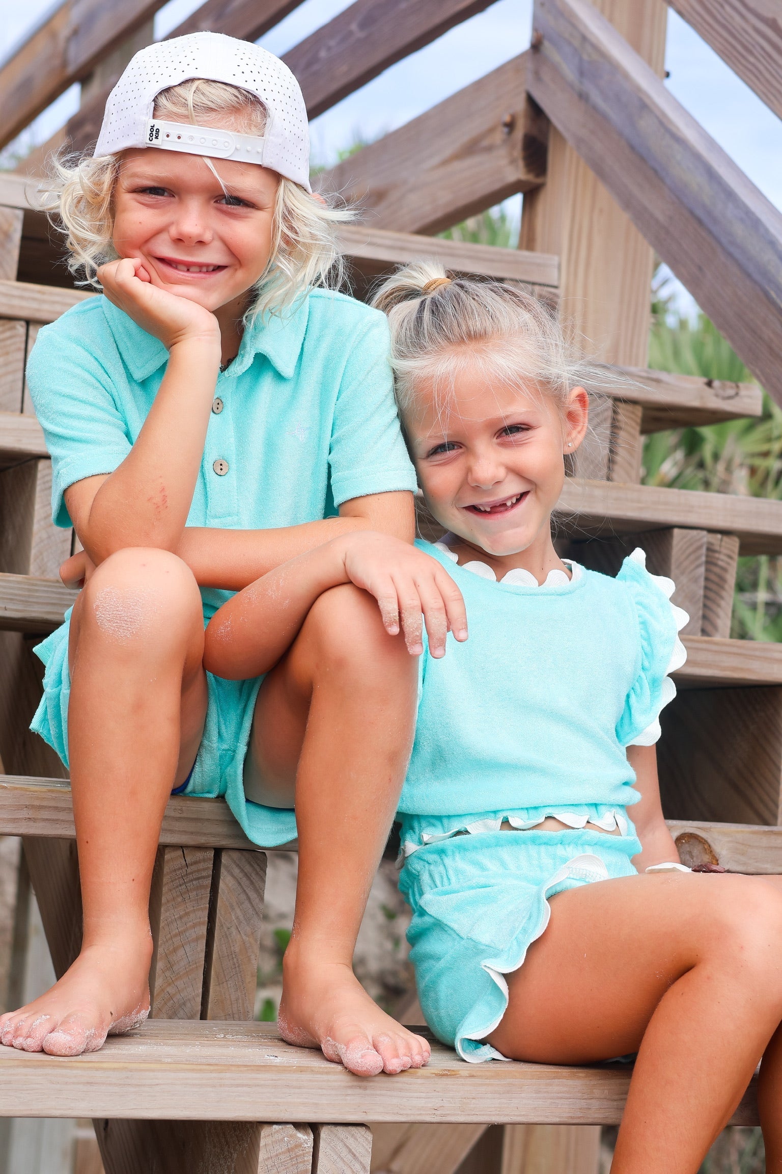 Cotton Candy Blue Terry Set