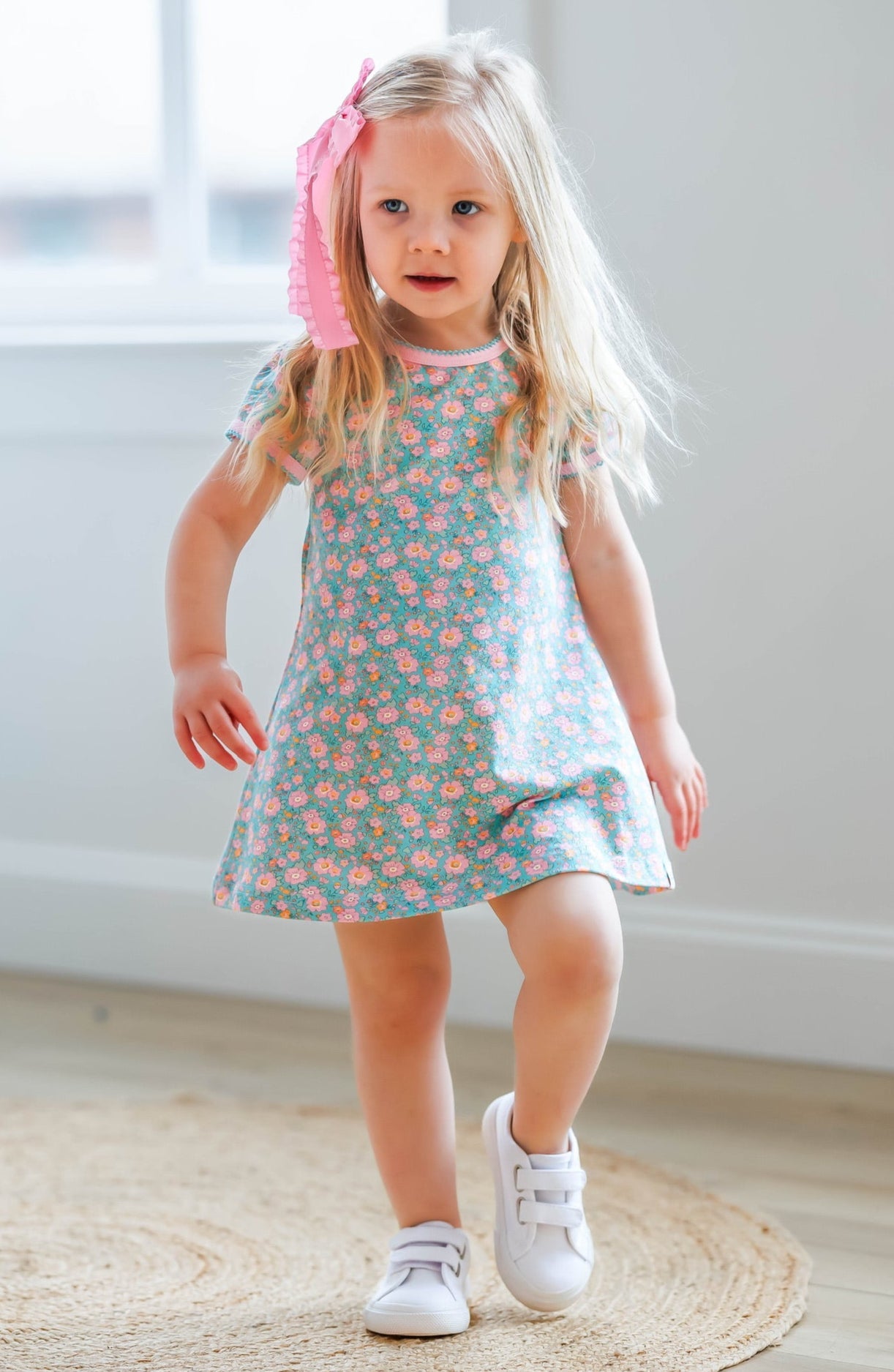 Summer Floral T-shirt Dress