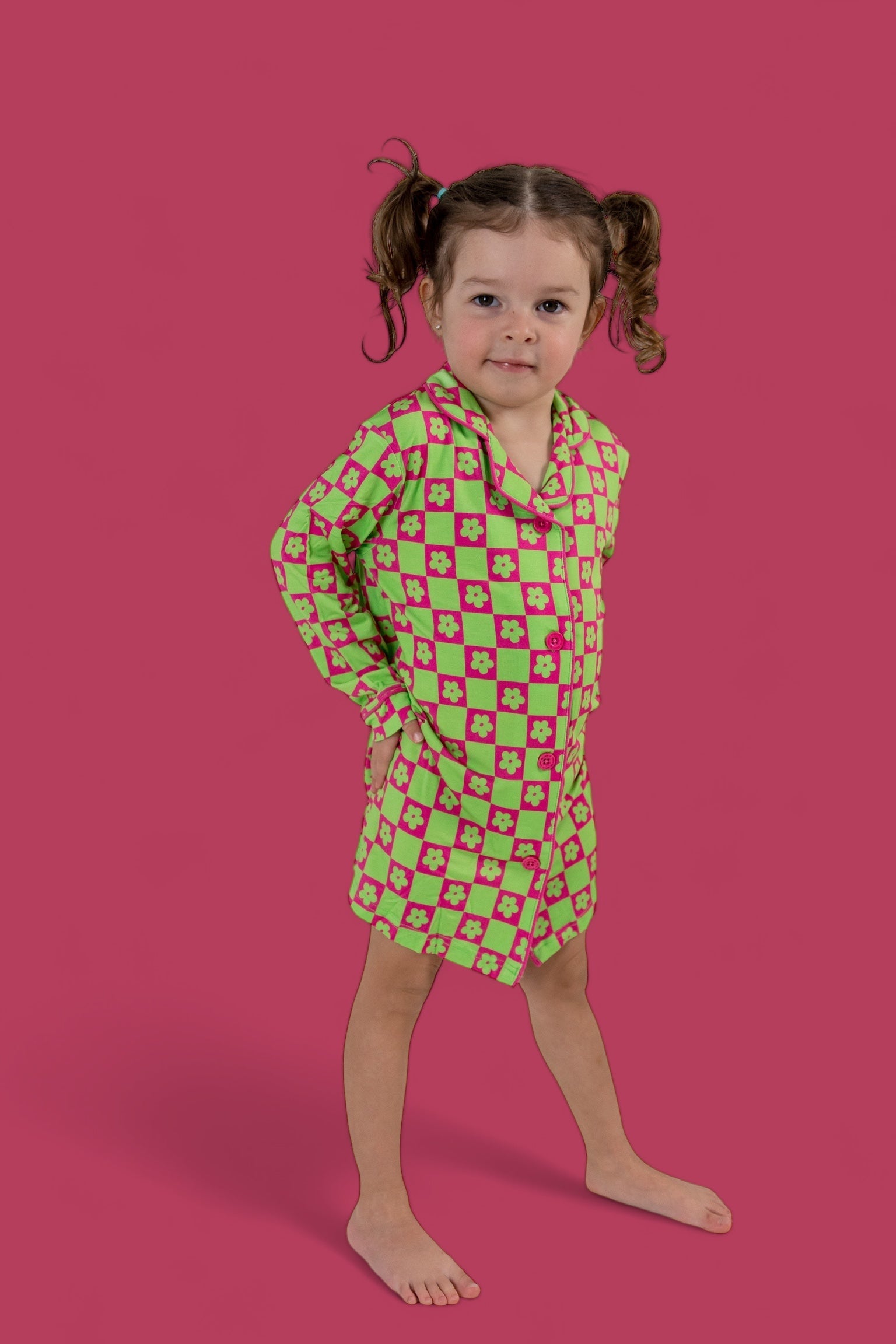 Wild Daisy Checkers Girl's Dream Gown