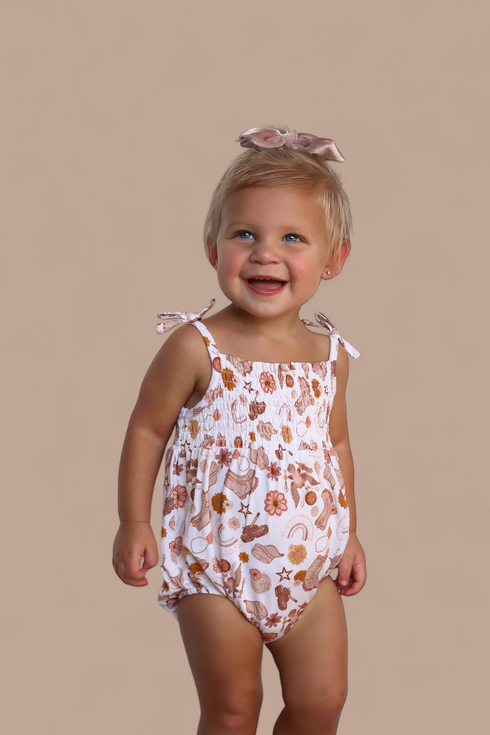 Flowers And Boots Dream Bubble Romper