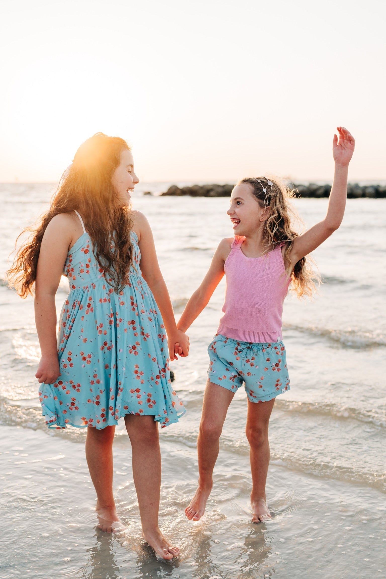 Girls Sunset Petal Knit Tank