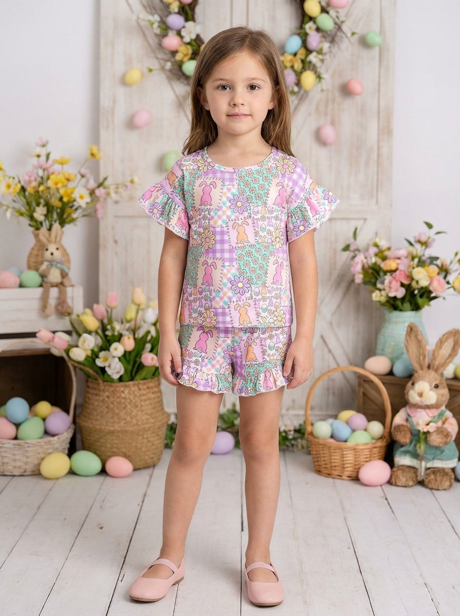 Easter Patchwork Ruffle Set