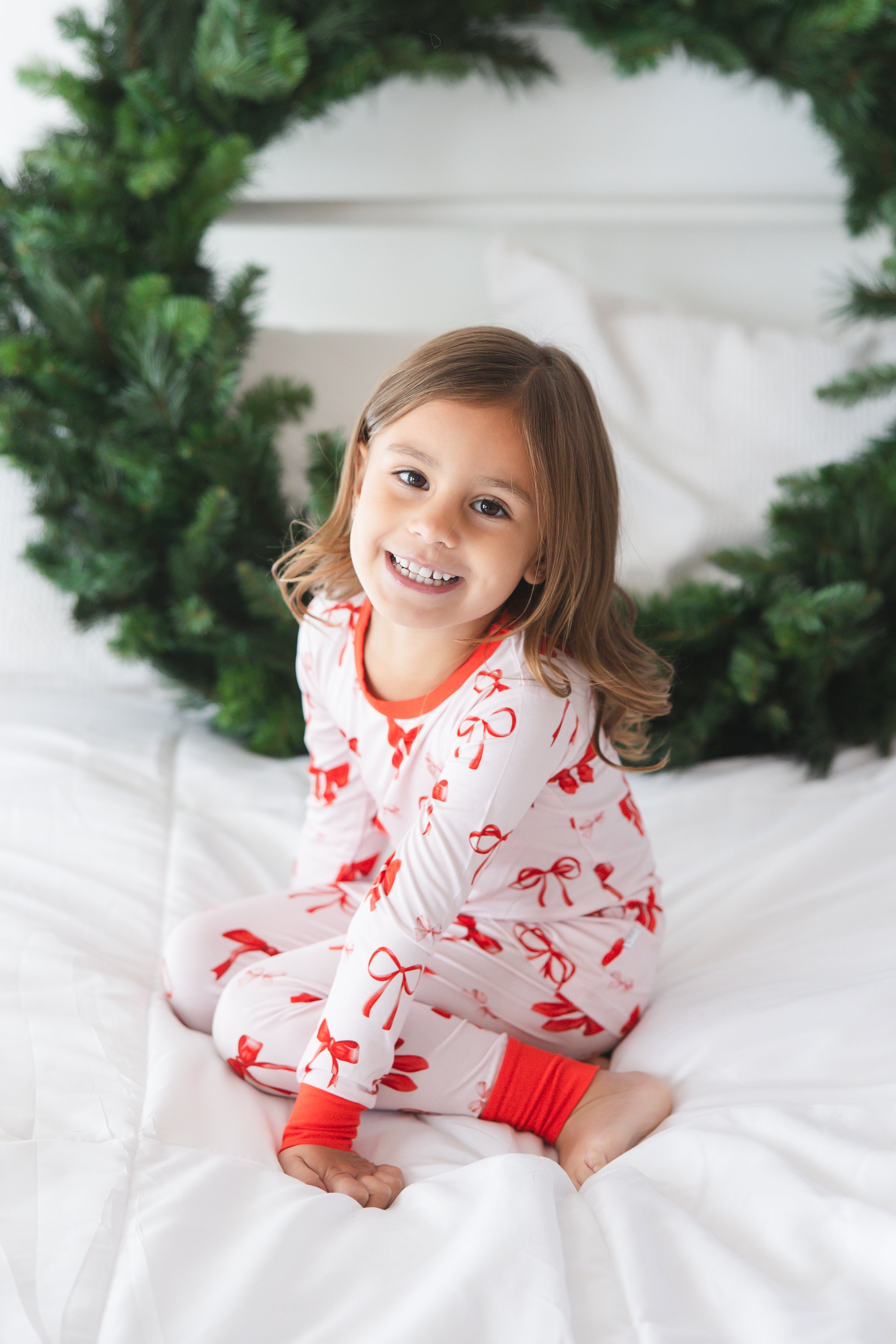 Crimson Bows Two Piece Set