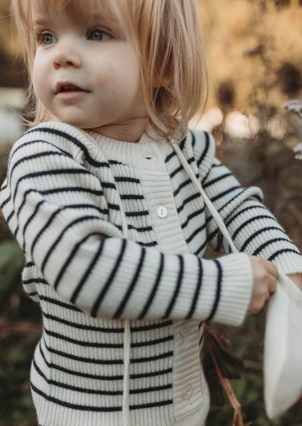 Cashmere Cardigan | Black/white