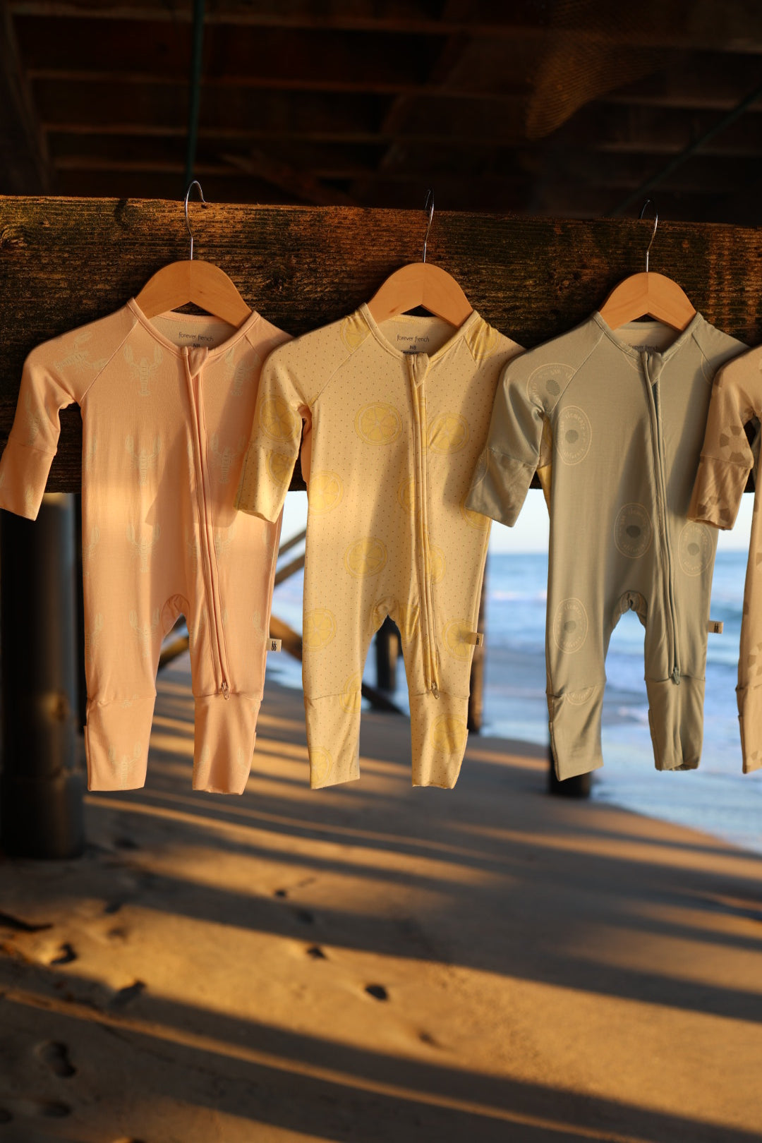 Bamboo Zip Pajamas | Lobster