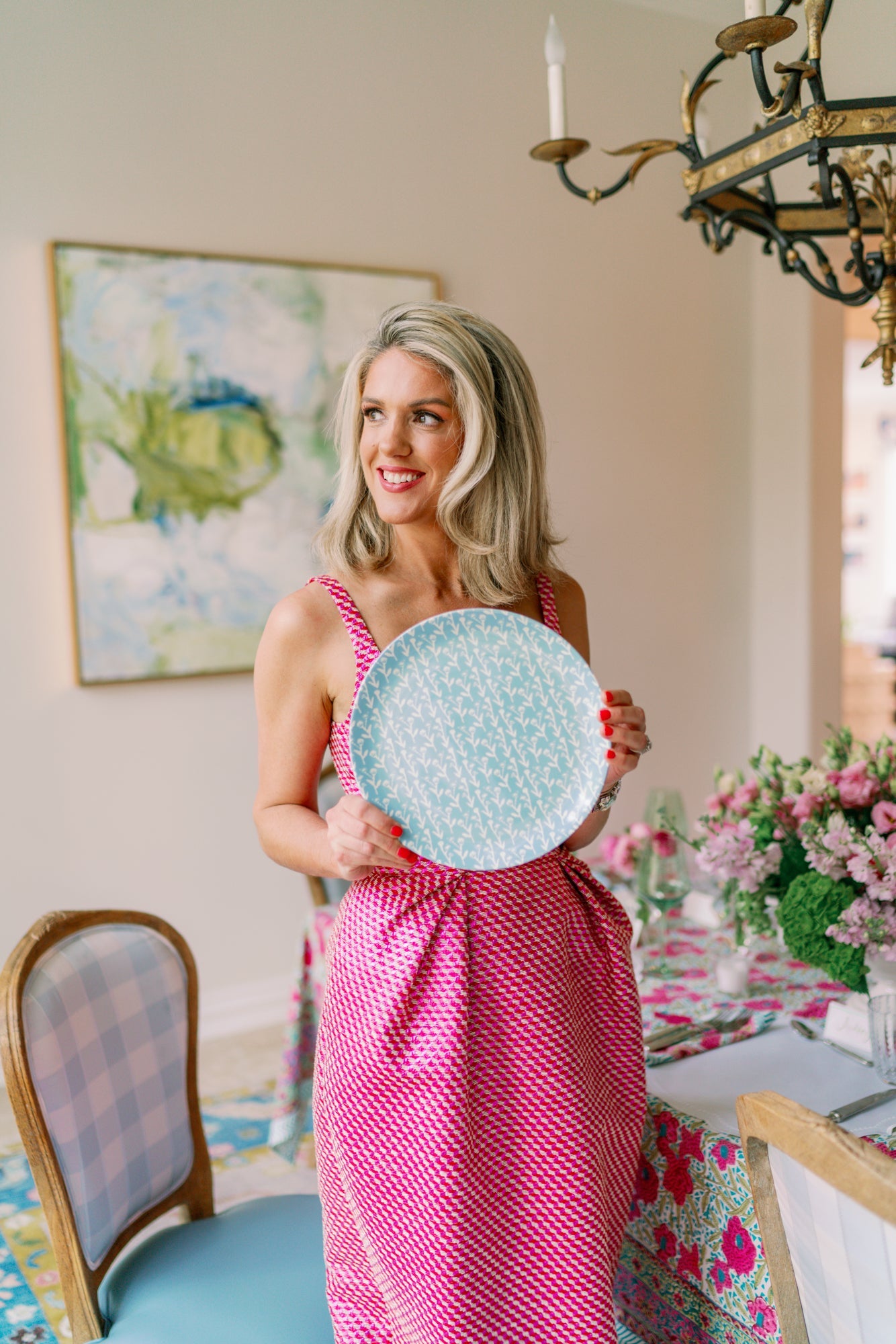Set Of Slate Blue Ivy Manor China Plates (set Of 2, 4 Or 8)