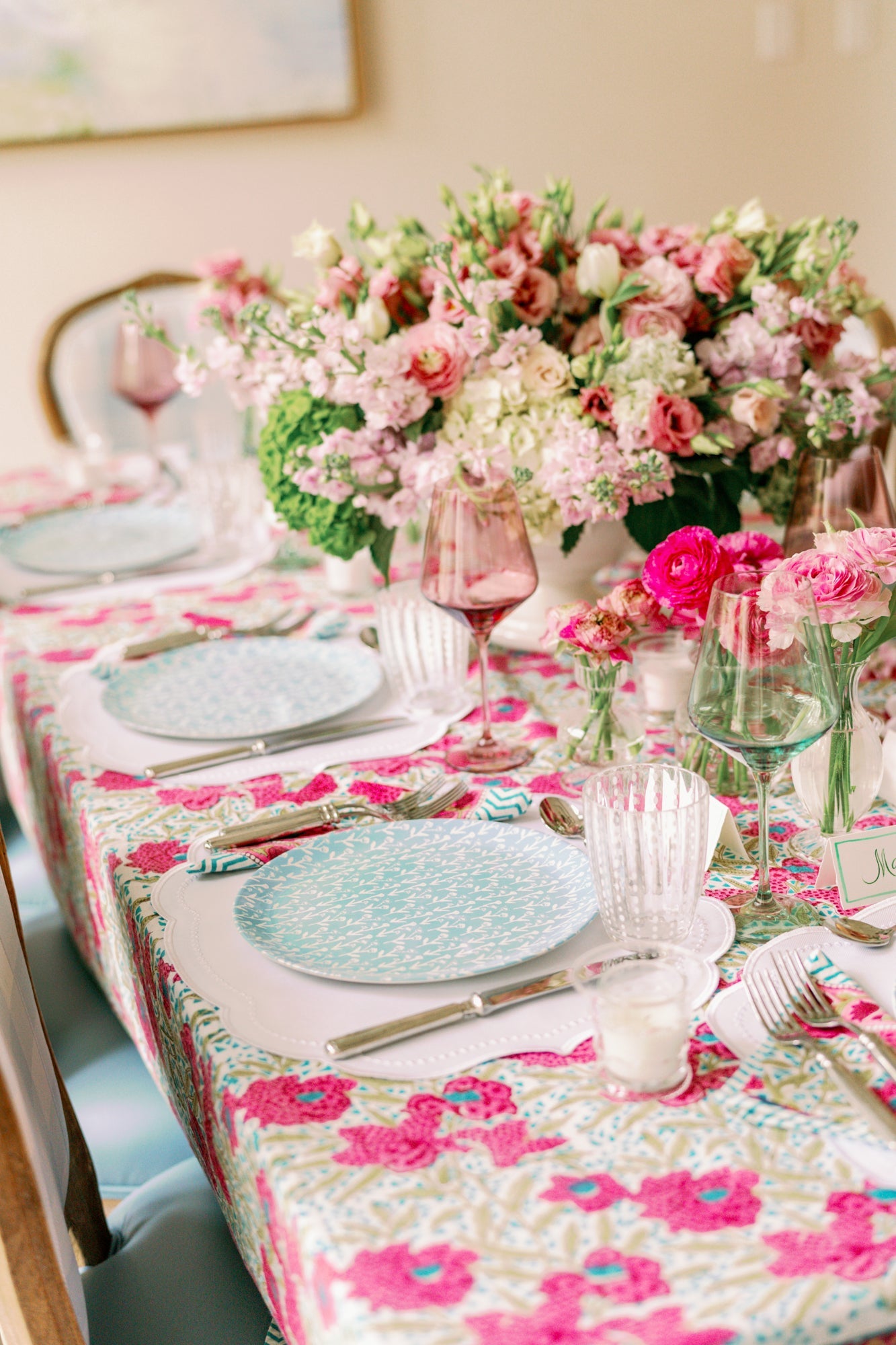 Set Of Slate Blue Ivy Manor China Plates (set Of 2, 4 Or 8)