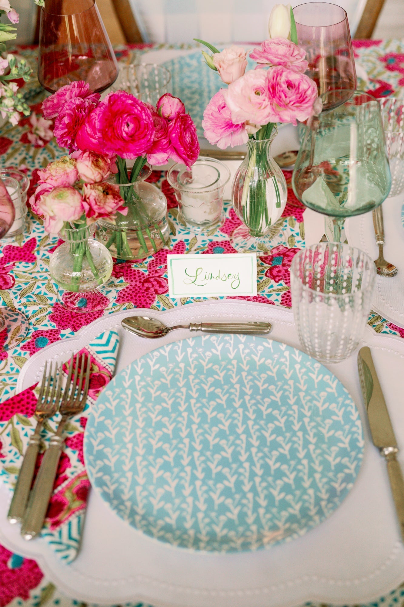 Set Of Slate Blue Ivy Manor China Plates (set Of 2, 4 Or 8)