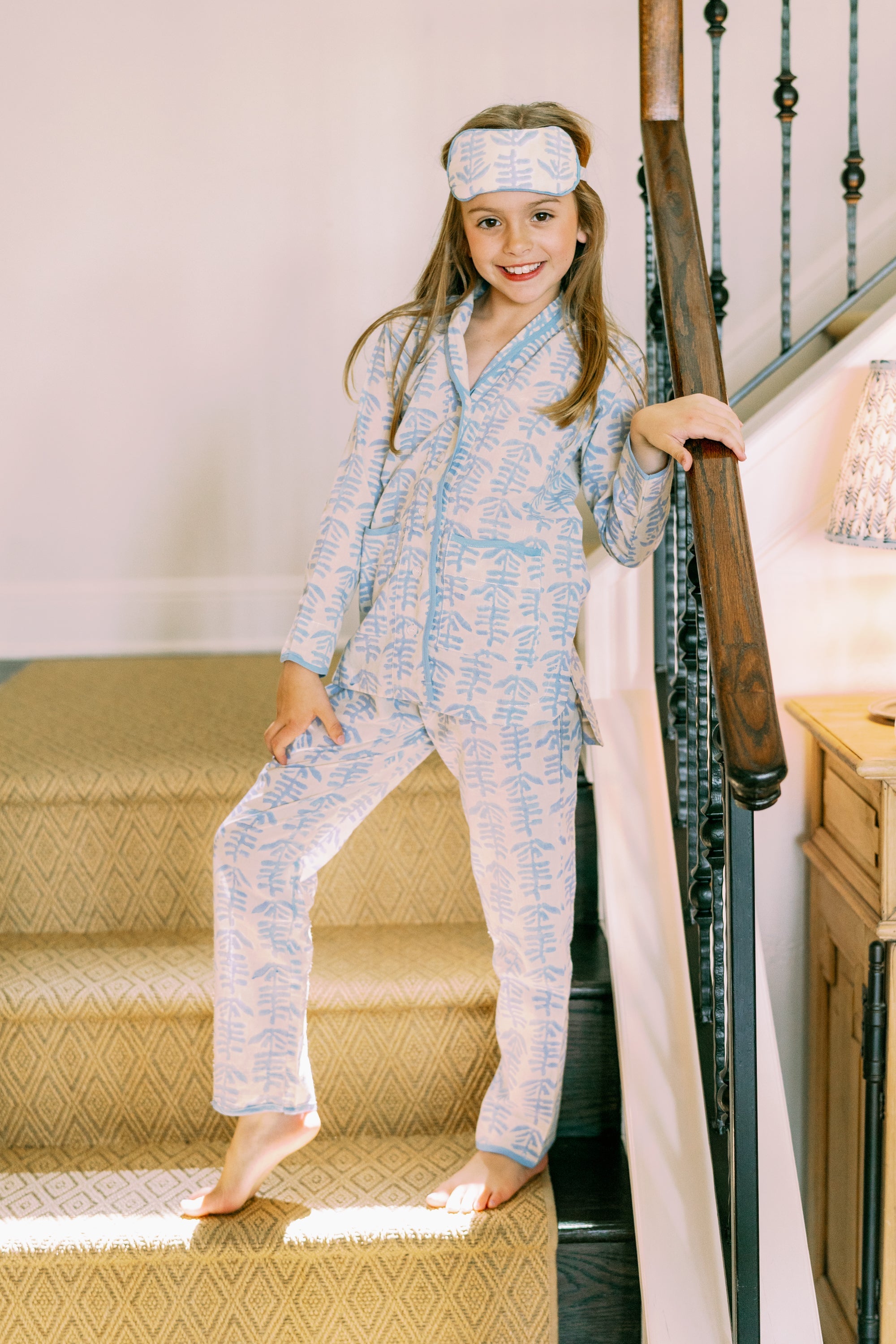 Mini Trellis Pajama (blue)