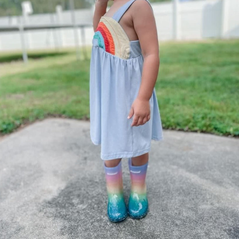 Toddler Rain Boots In Rainbow - Isla