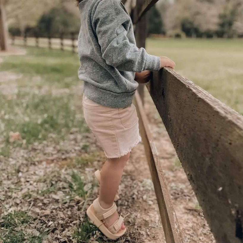 Toddler Platform Sandals in Cream - Akita